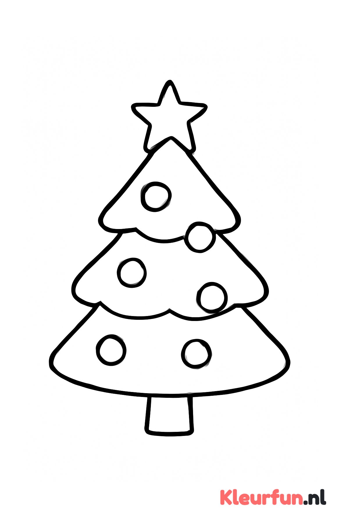 Grote kerstboom met ster