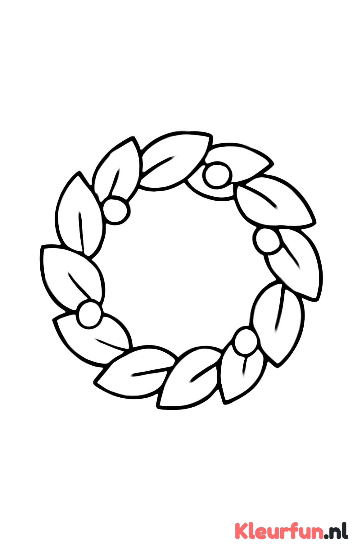 Eenvoudige kerstkrans