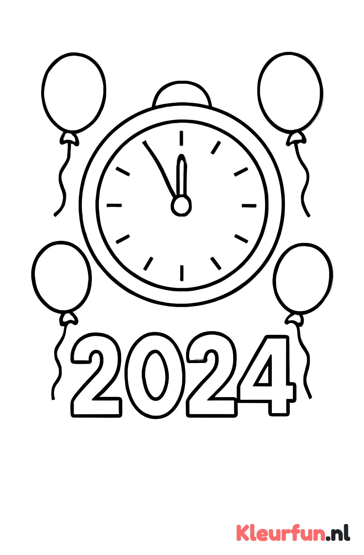 Grote klok nieuwjaar 2024