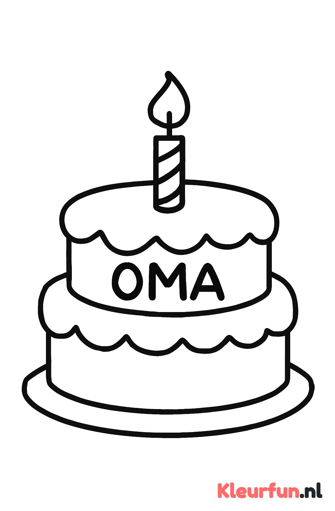 Grote Verjaardagstaart voor Oma