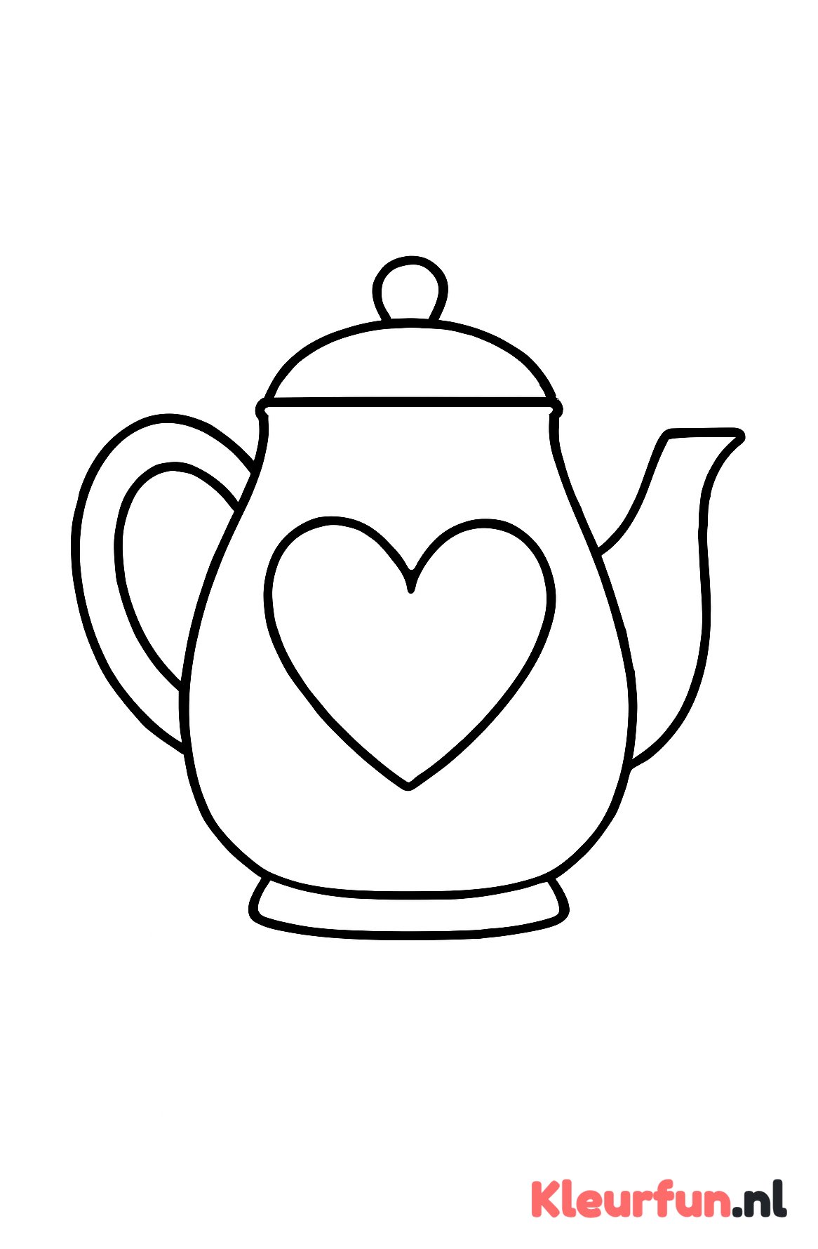 Grote theepot met hart voor mama