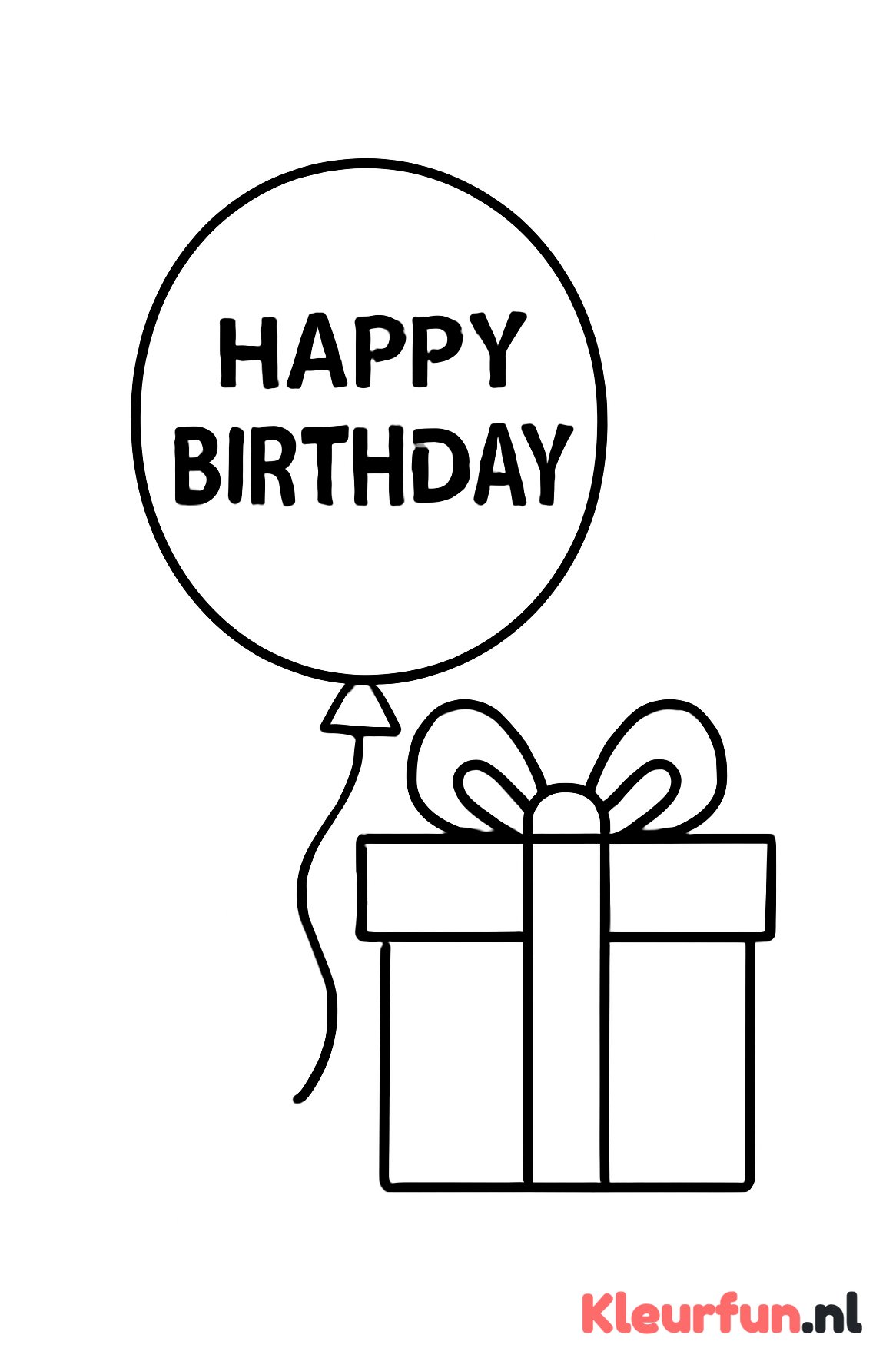 Grote Verjaardagsballon met Cadeau