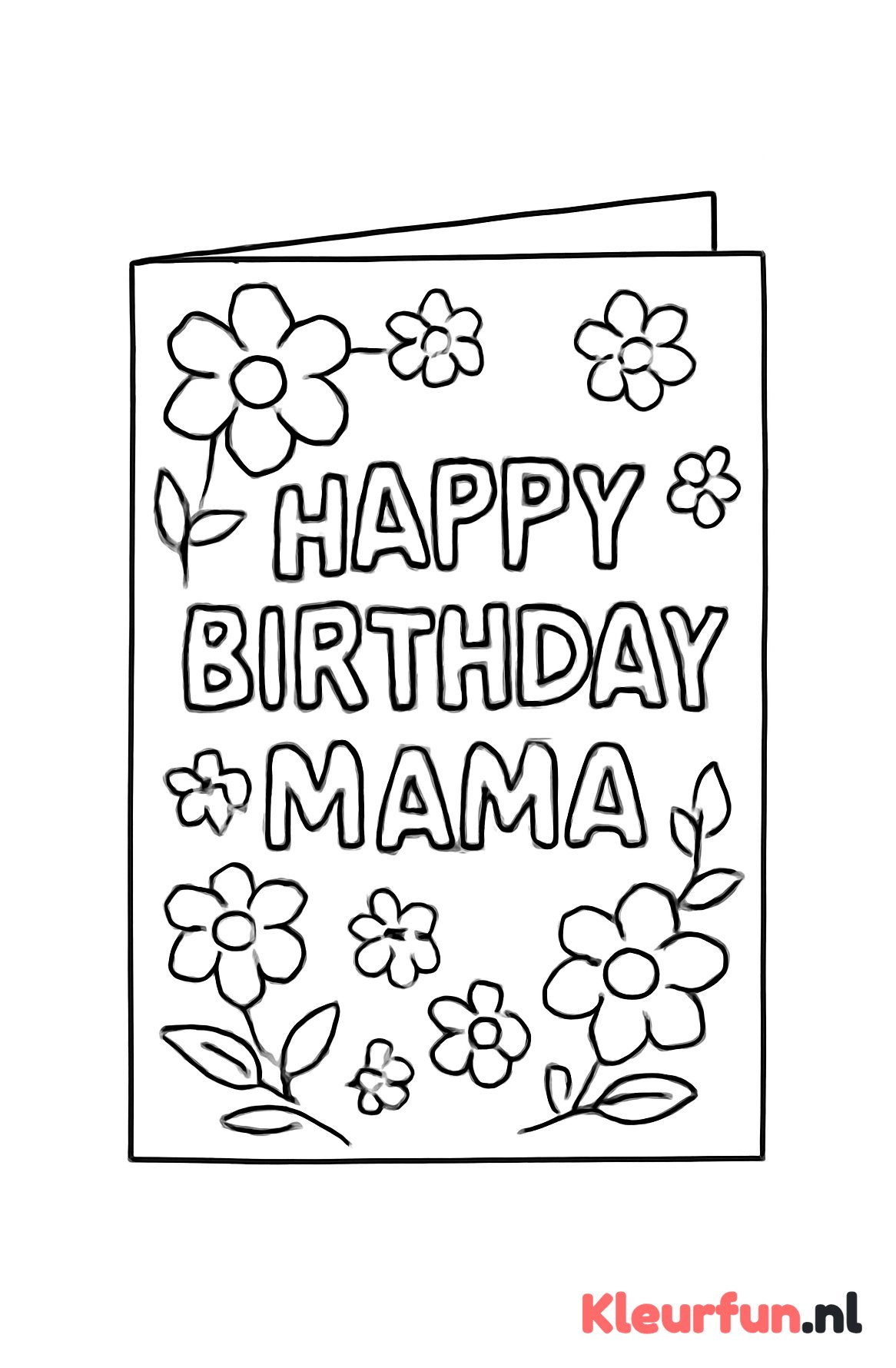 Grote verjaardagskaart voor mama