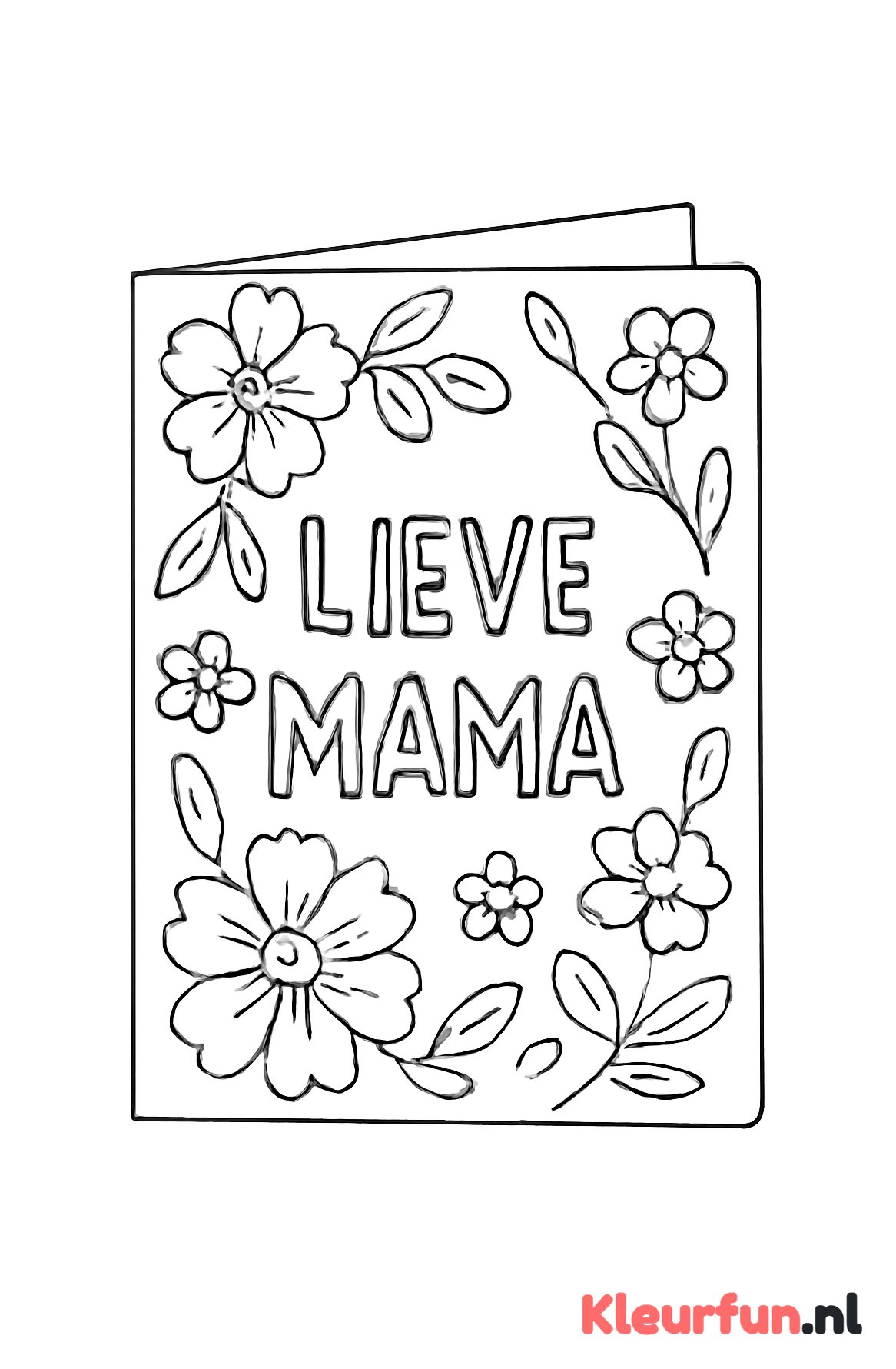 Grote verjaardagskaart voor mama