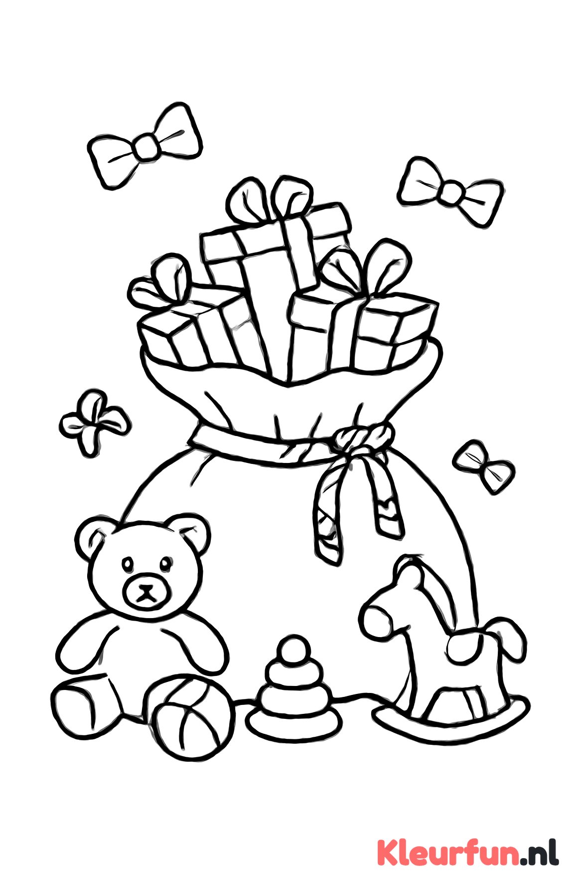 Grote zak met cadeautjes
