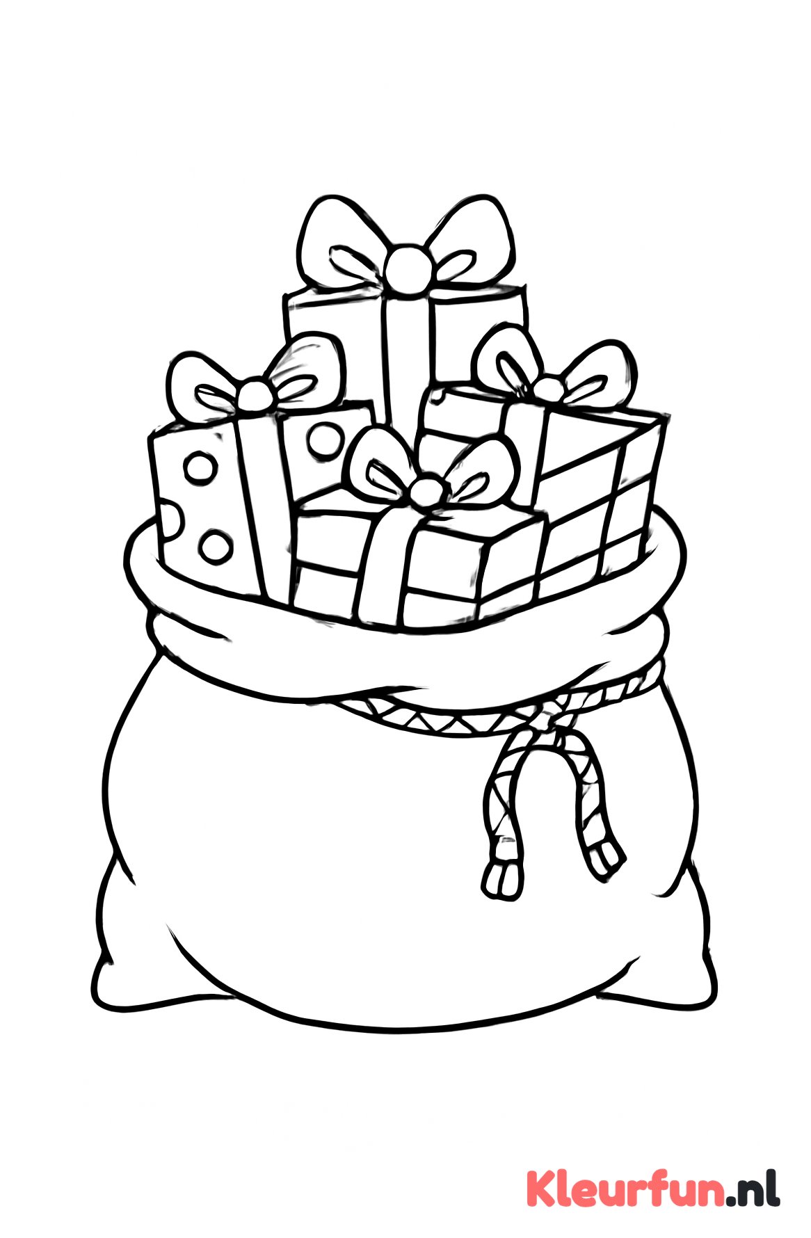 Grote zak van Sinterklaas met cadeaus