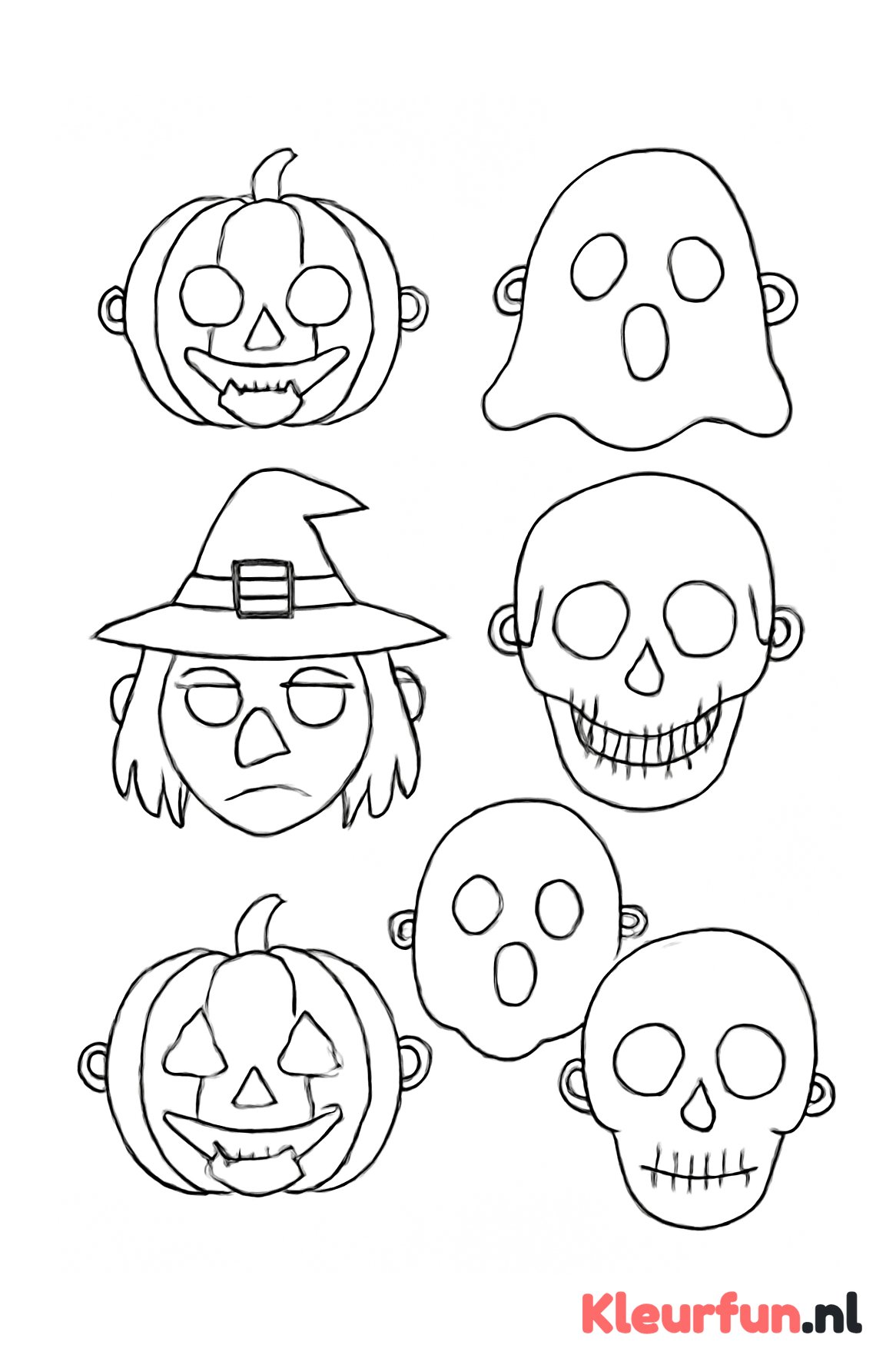 Diverse Halloween maskers