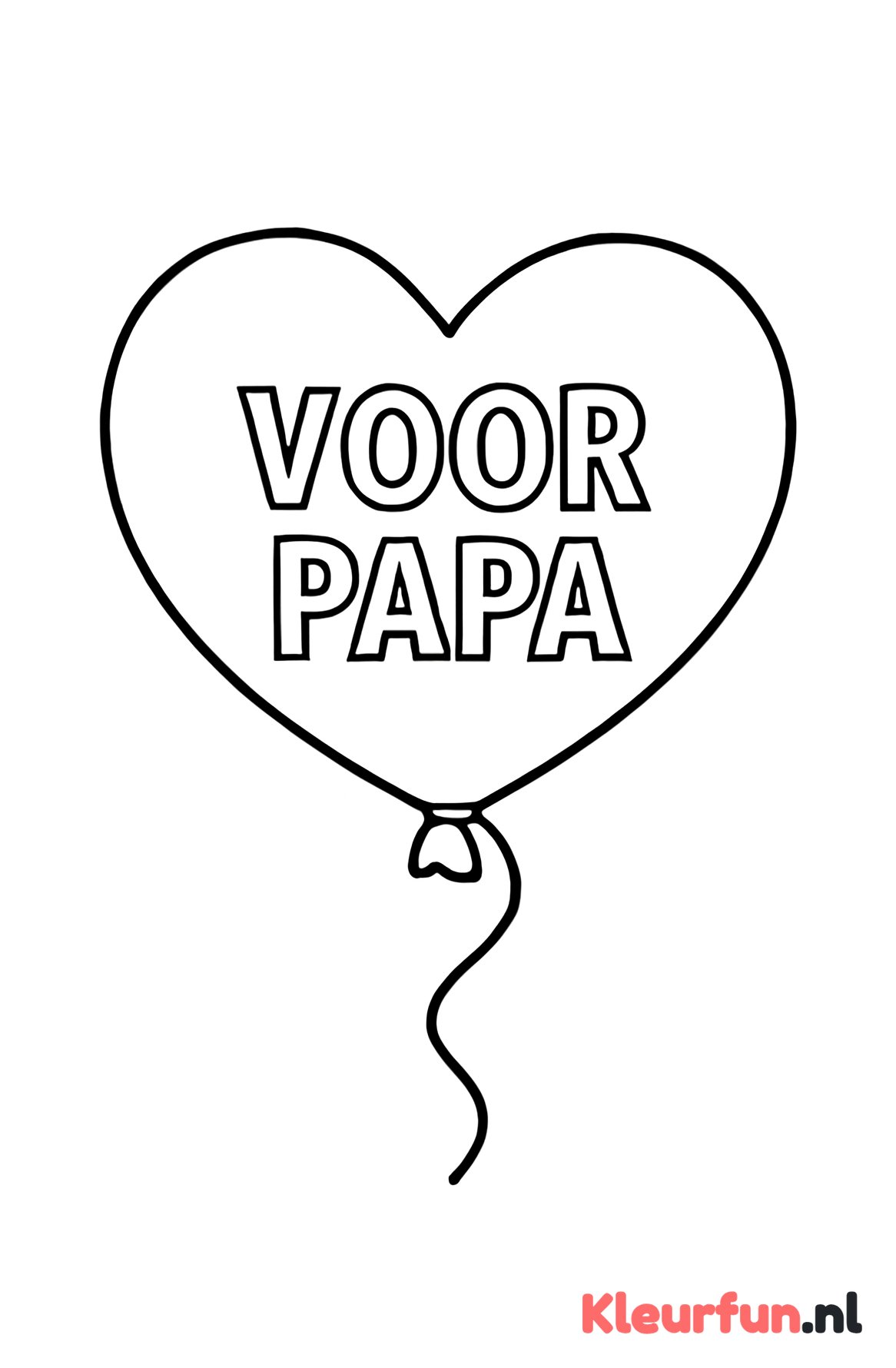 Hartvormige ballon voor papa