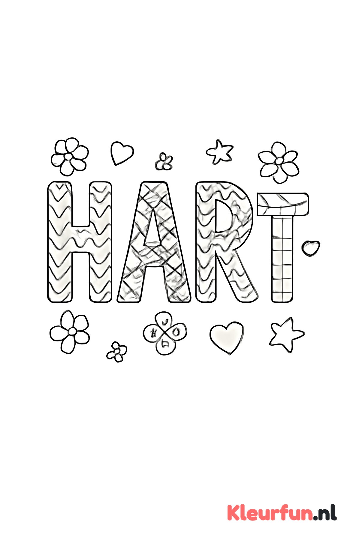 Hartletters met patronen