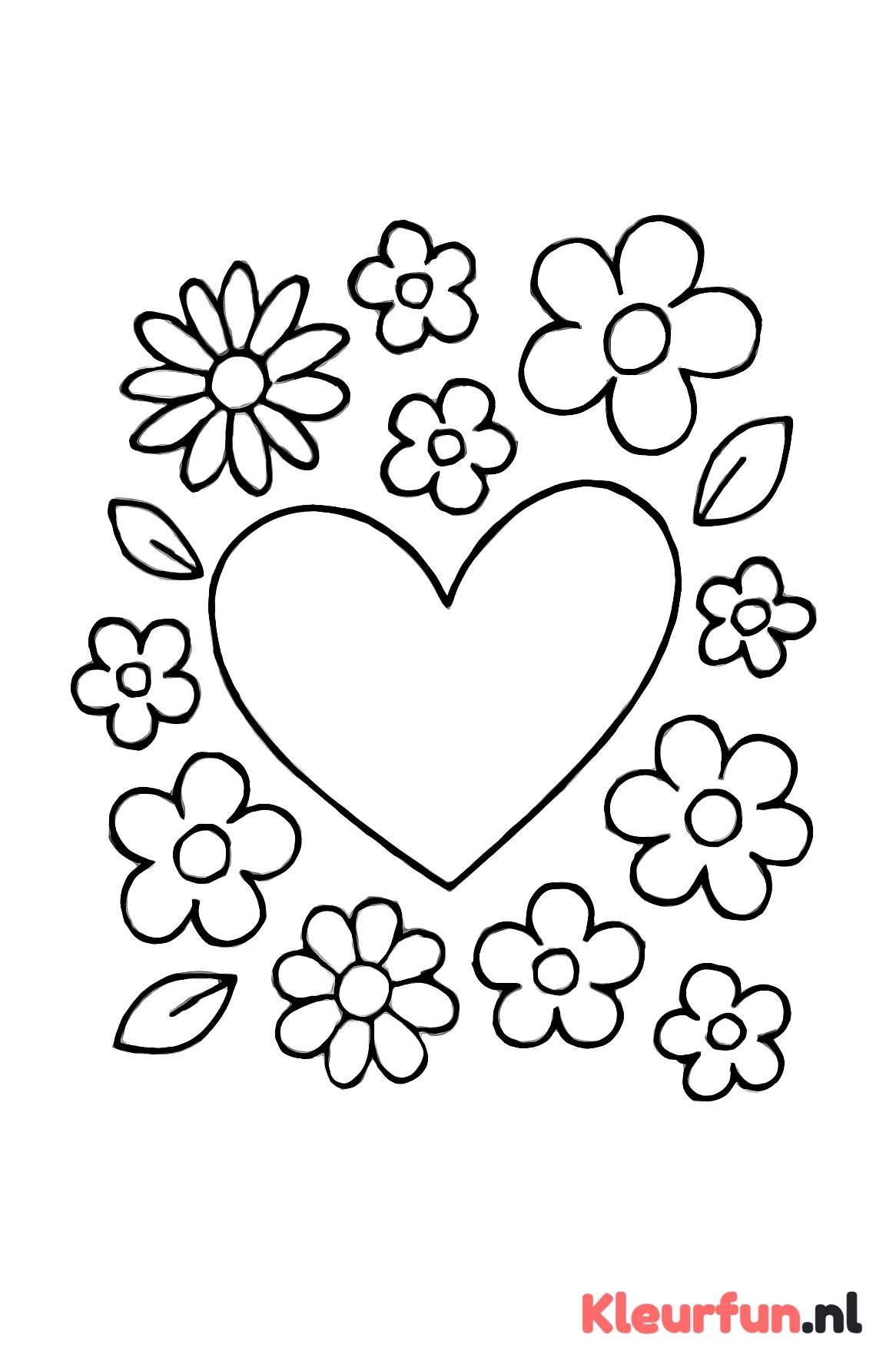 Hart met bloemen