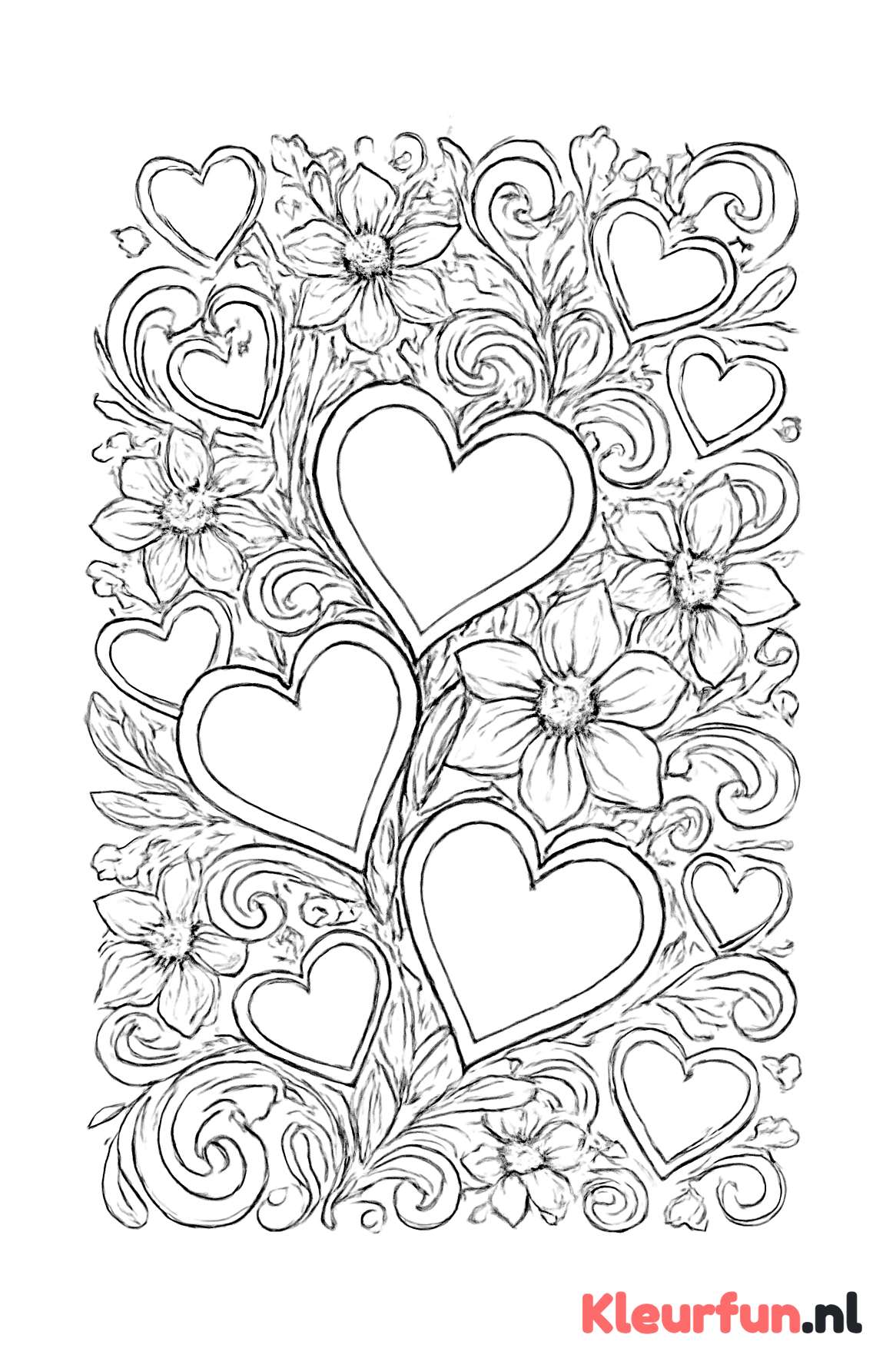 Hartjes en bloemen patronen