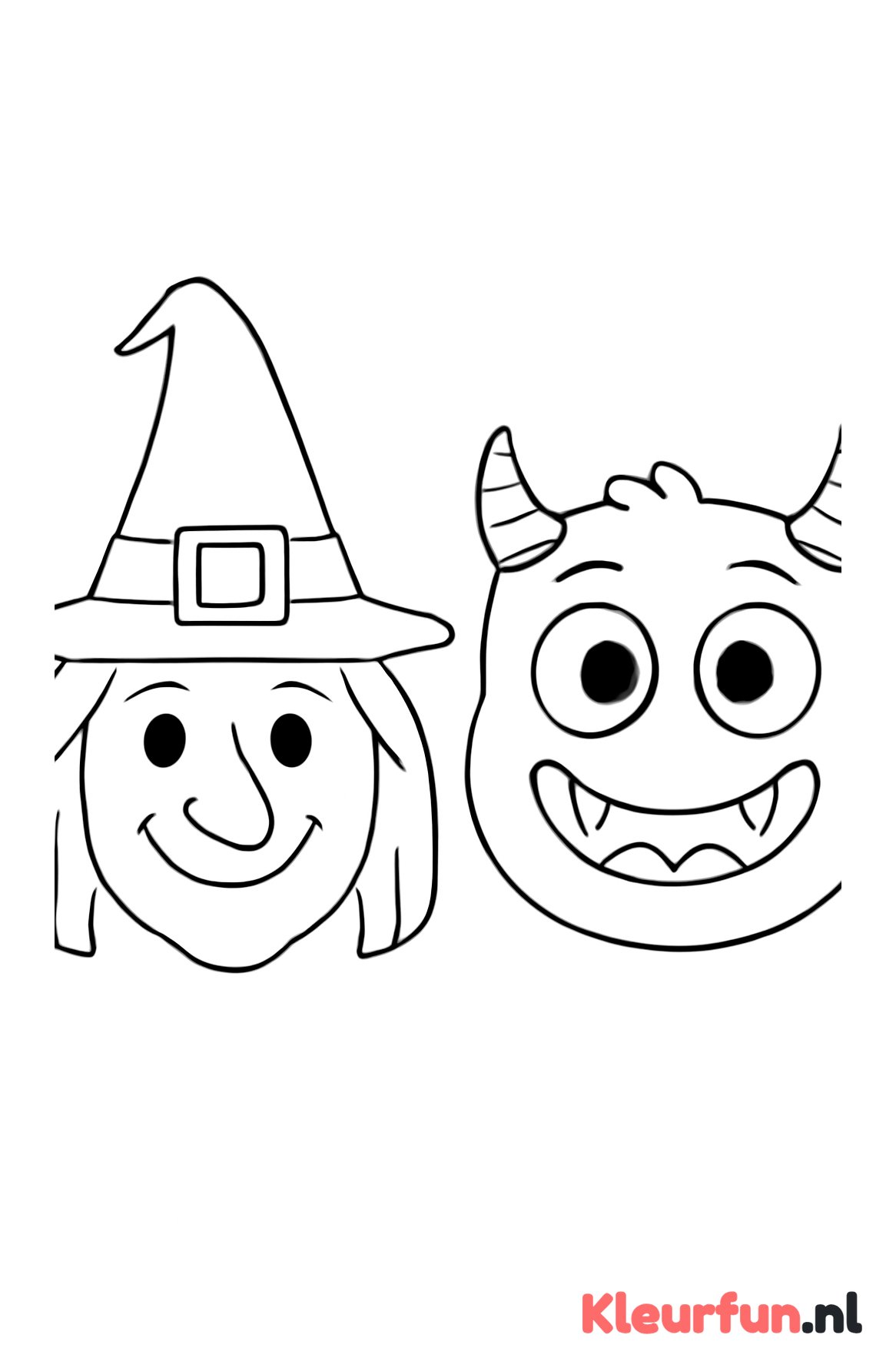 Heks en monster Halloween maskers