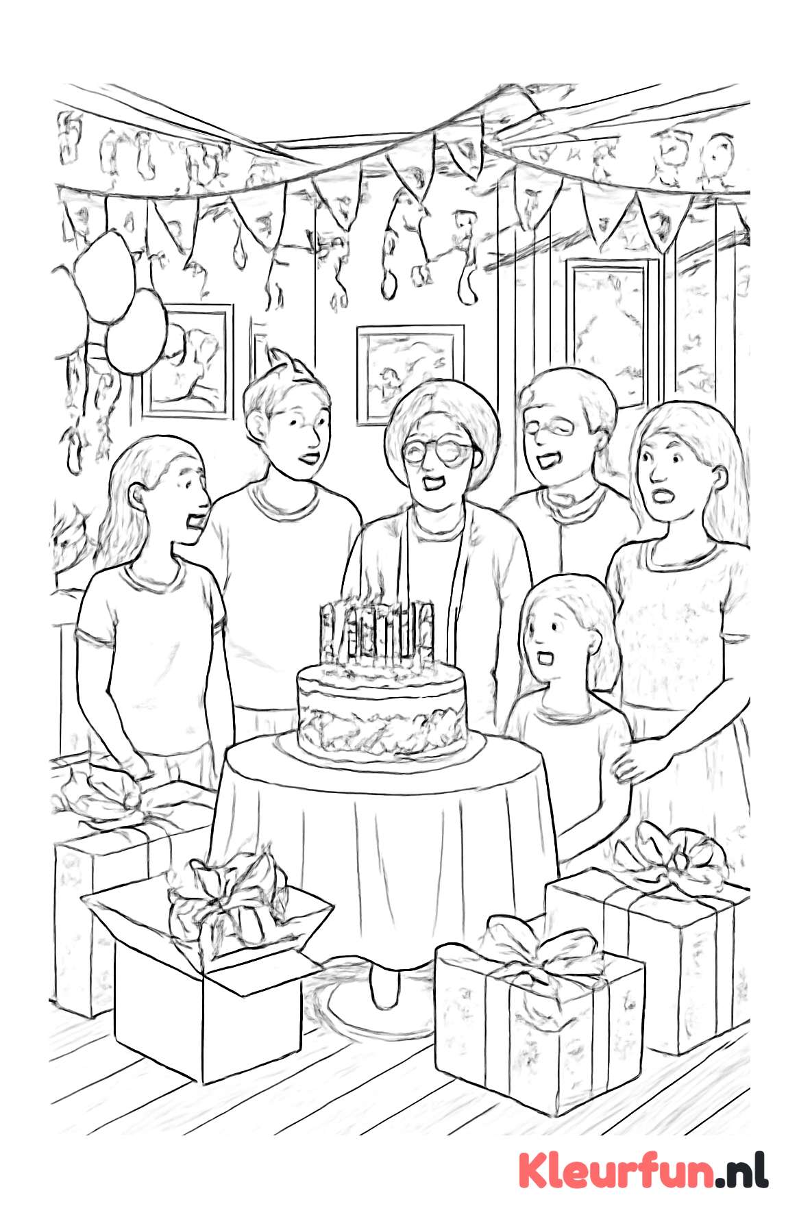 Verjaardagsfeest in huis