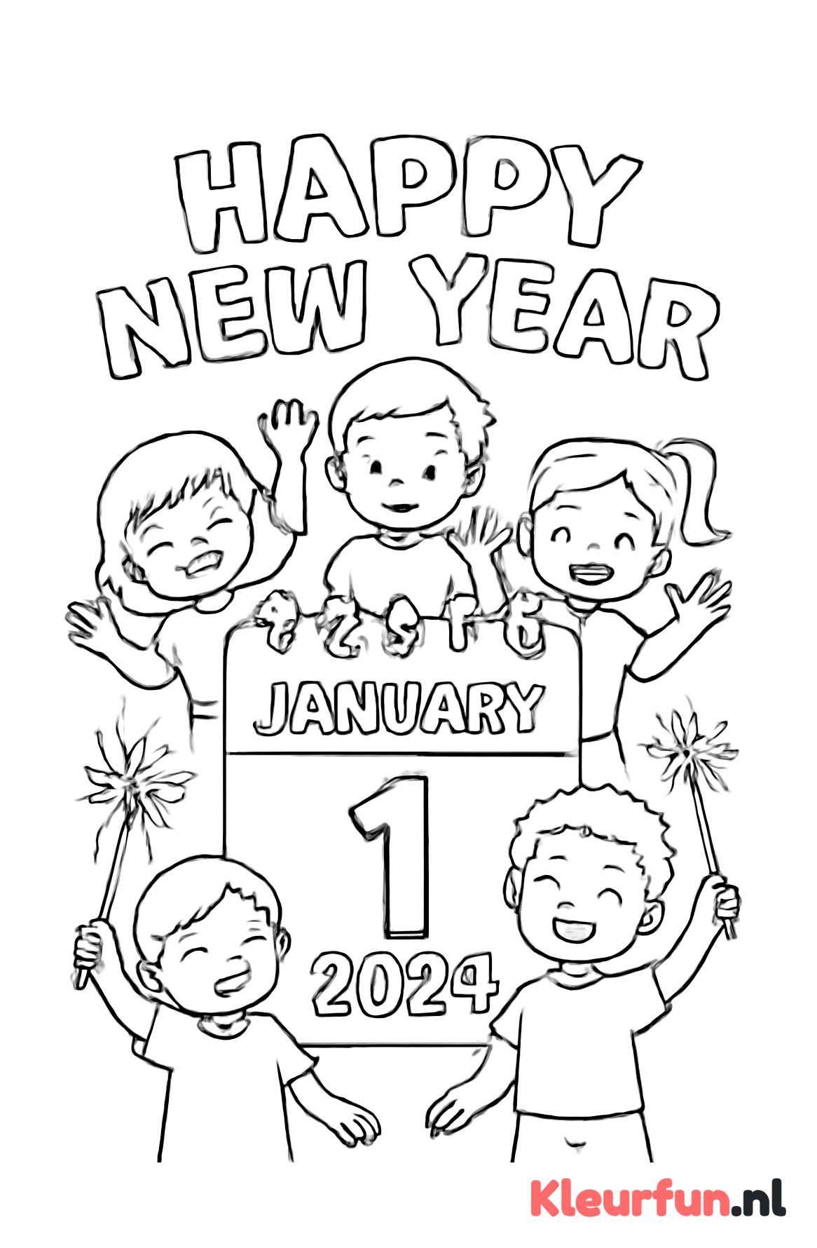 Kalender met Nieuwjaarswensen 2024