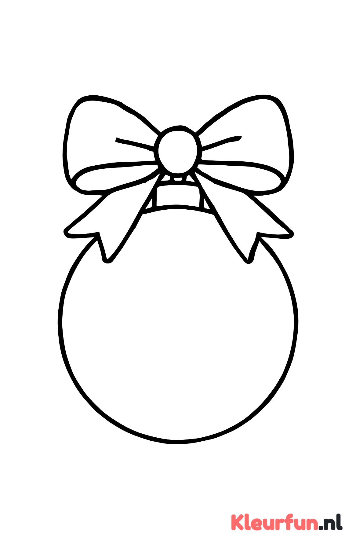 Kerstbal met dikke strik