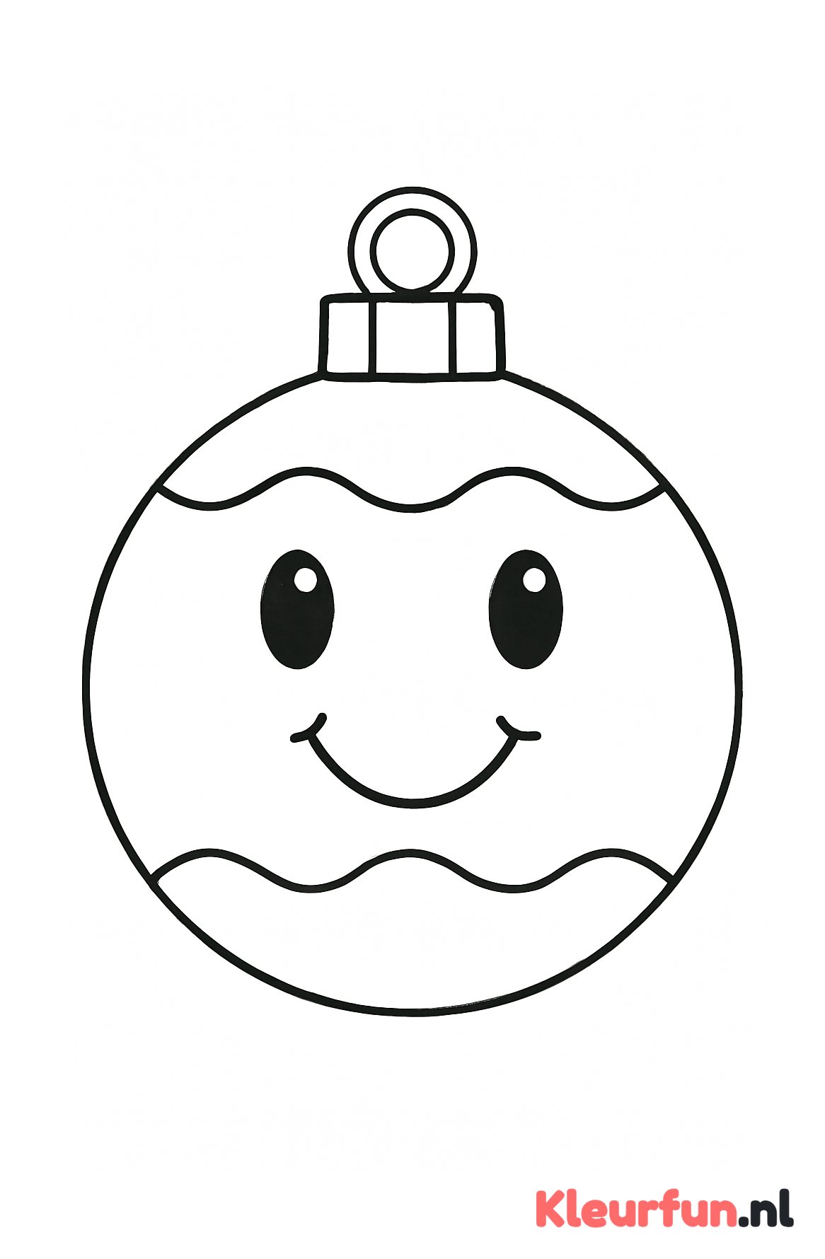 Kerstbal met lachend gezicht