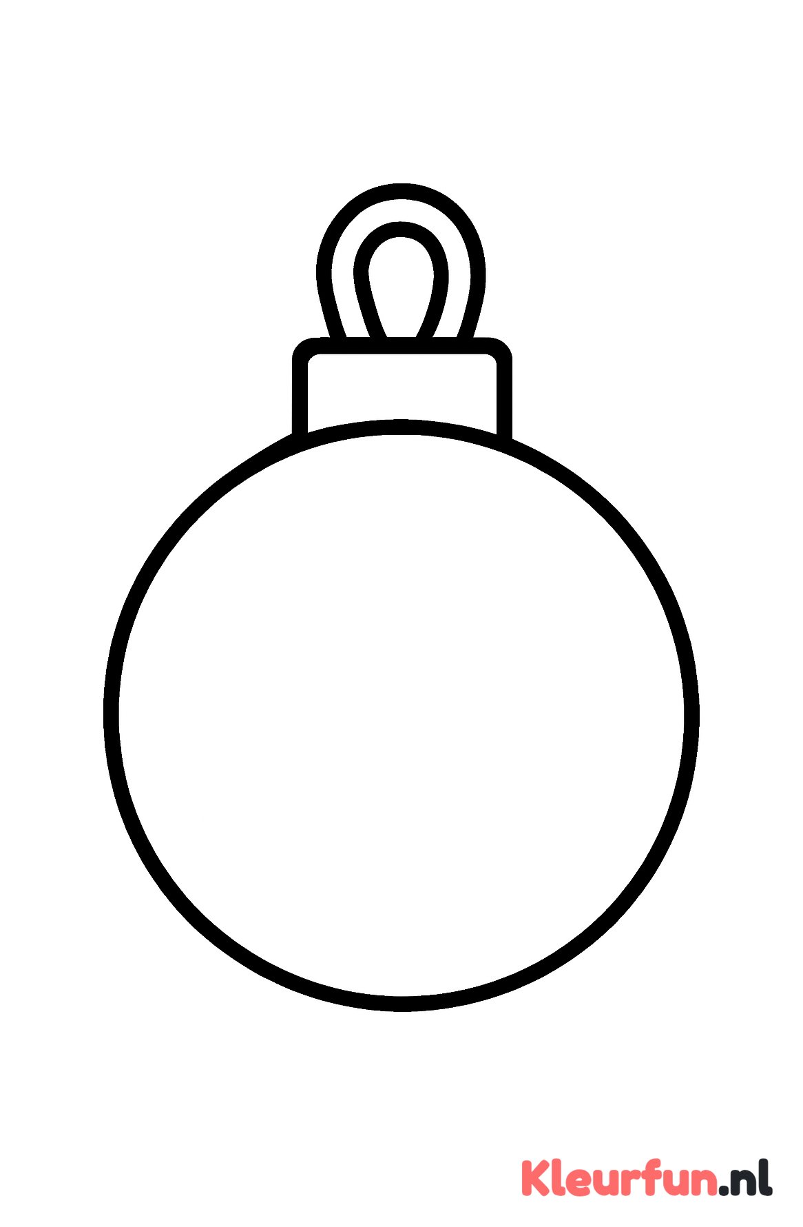 Kerstbal met groot hangertje
