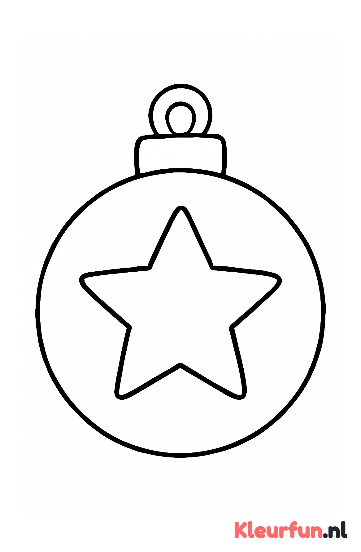 Kerstbal met grote ster