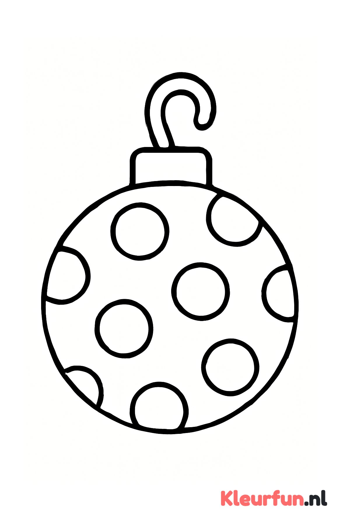 Kerstbal met grote stippen