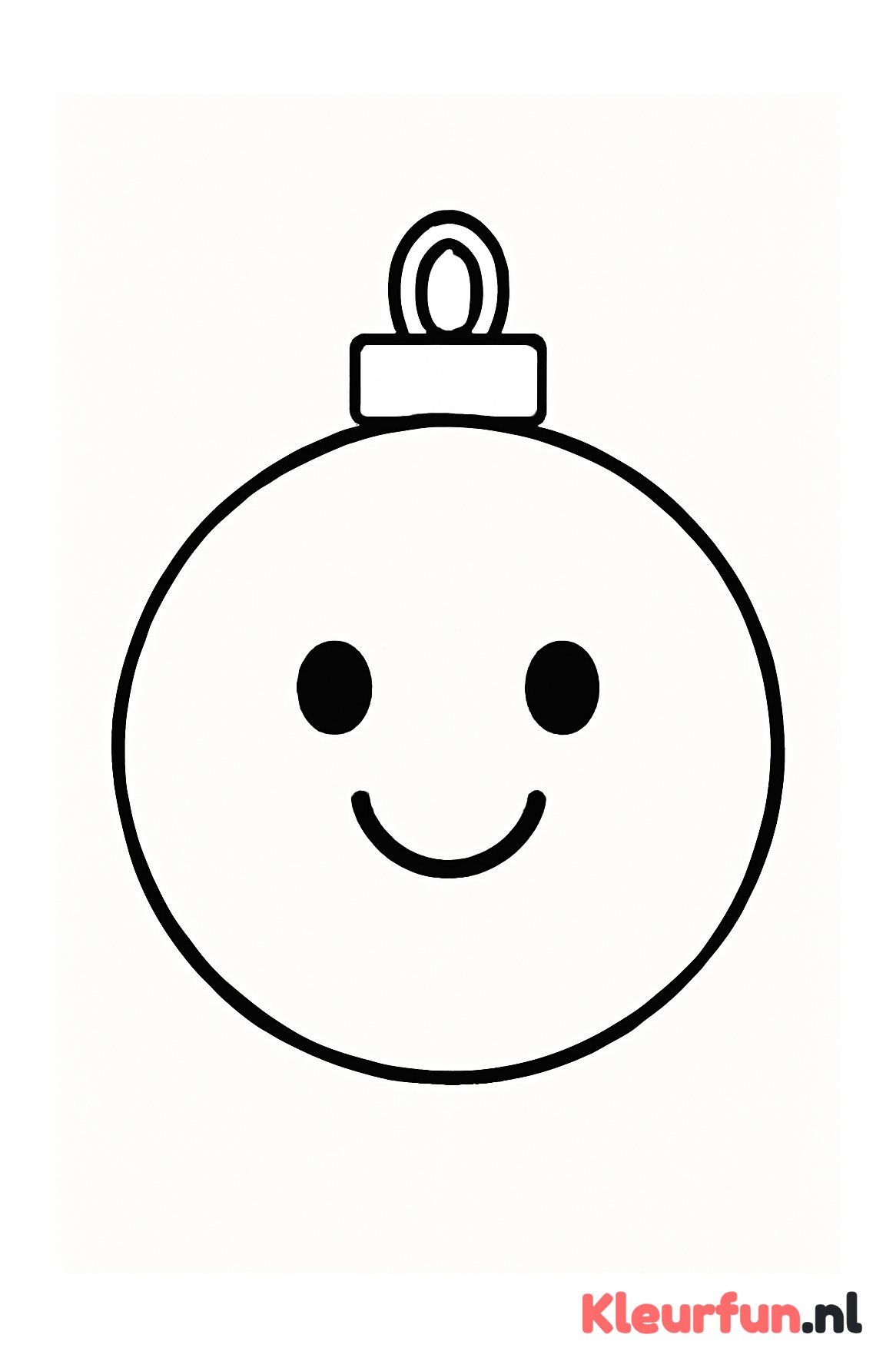 Kerstbal met smiley gezicht