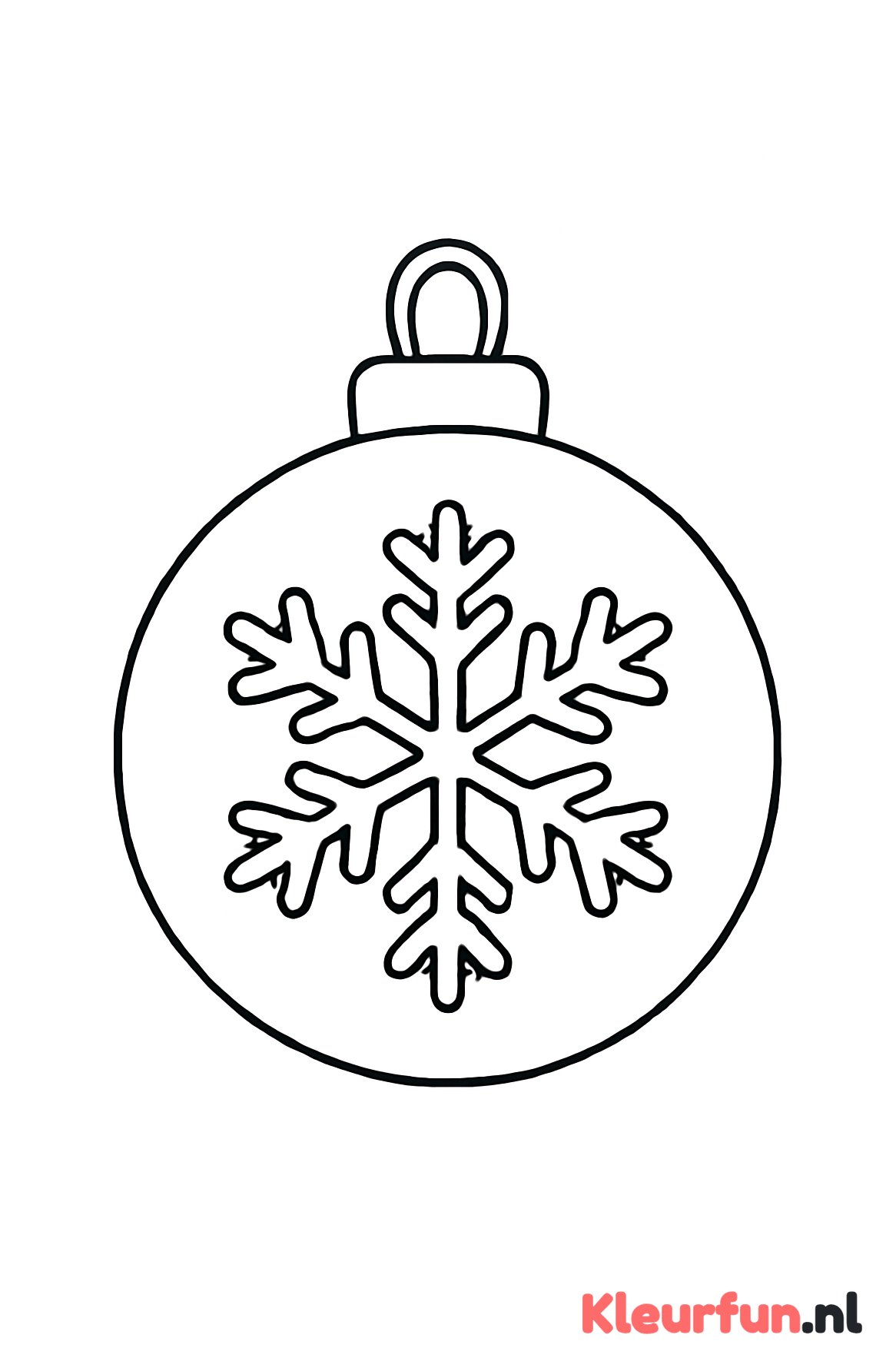 Kerstbal met sneeuwvlokpatroon