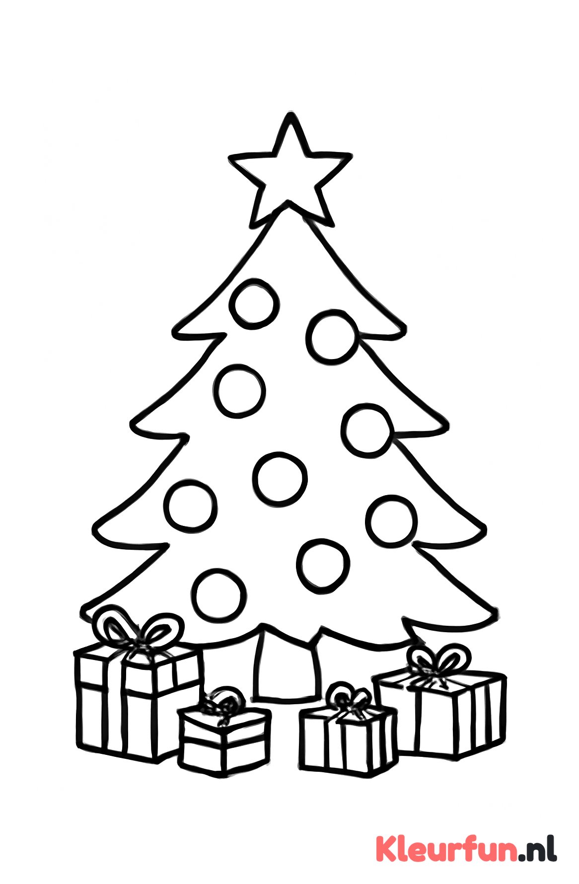 Kerstboom met cadeaus