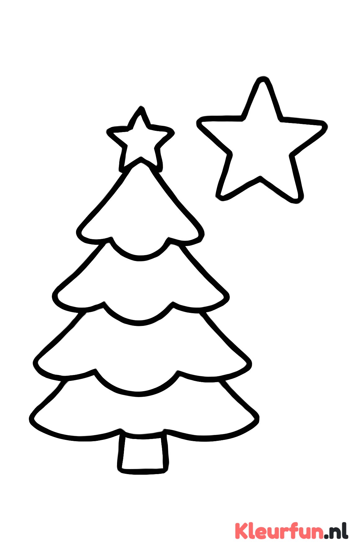Kerstboom en kerstster