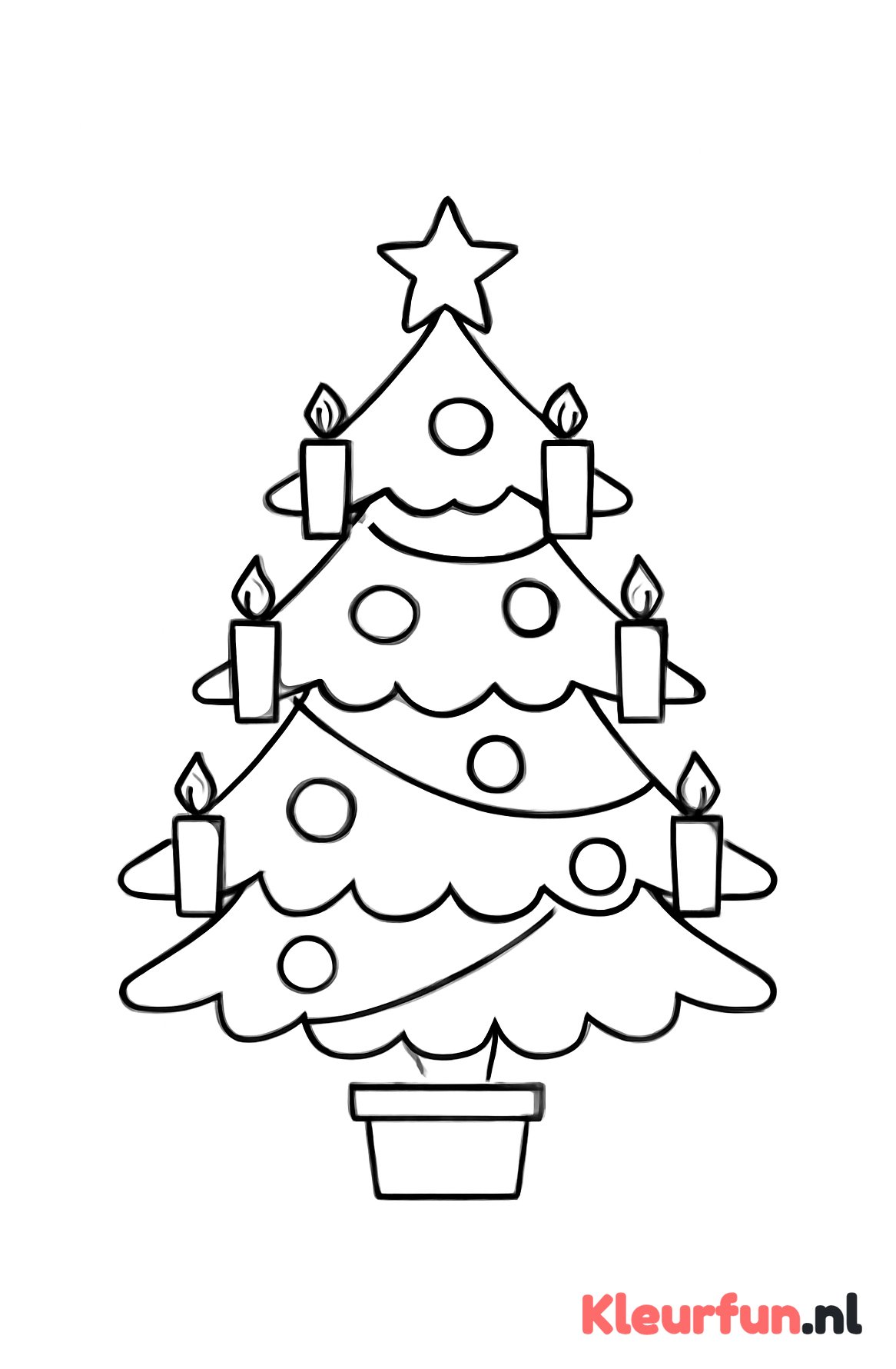 Kerstboom met kaarsen