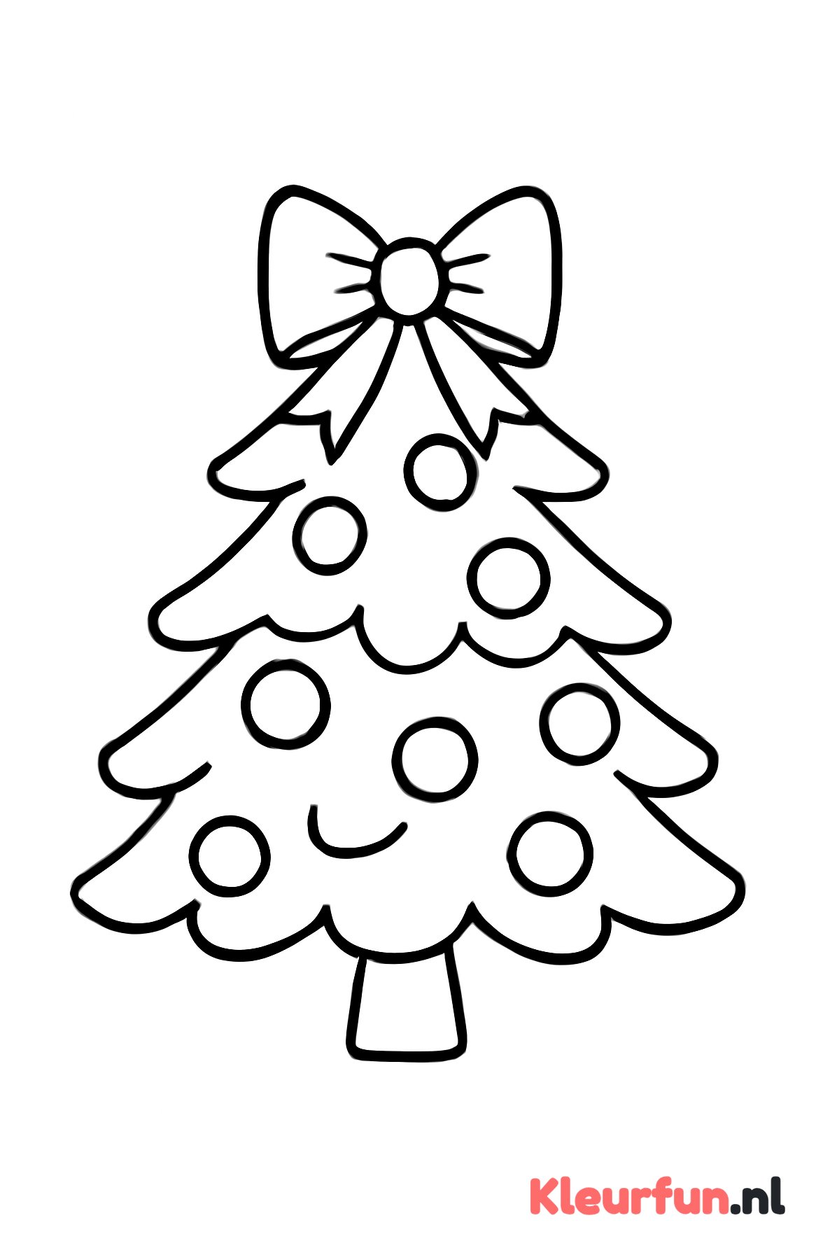 Kerstboom met grote strik