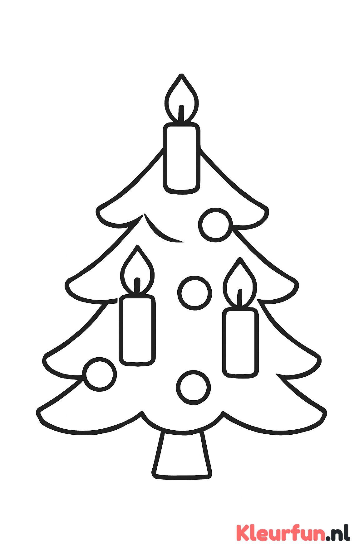 Kerstboom met kaarsen