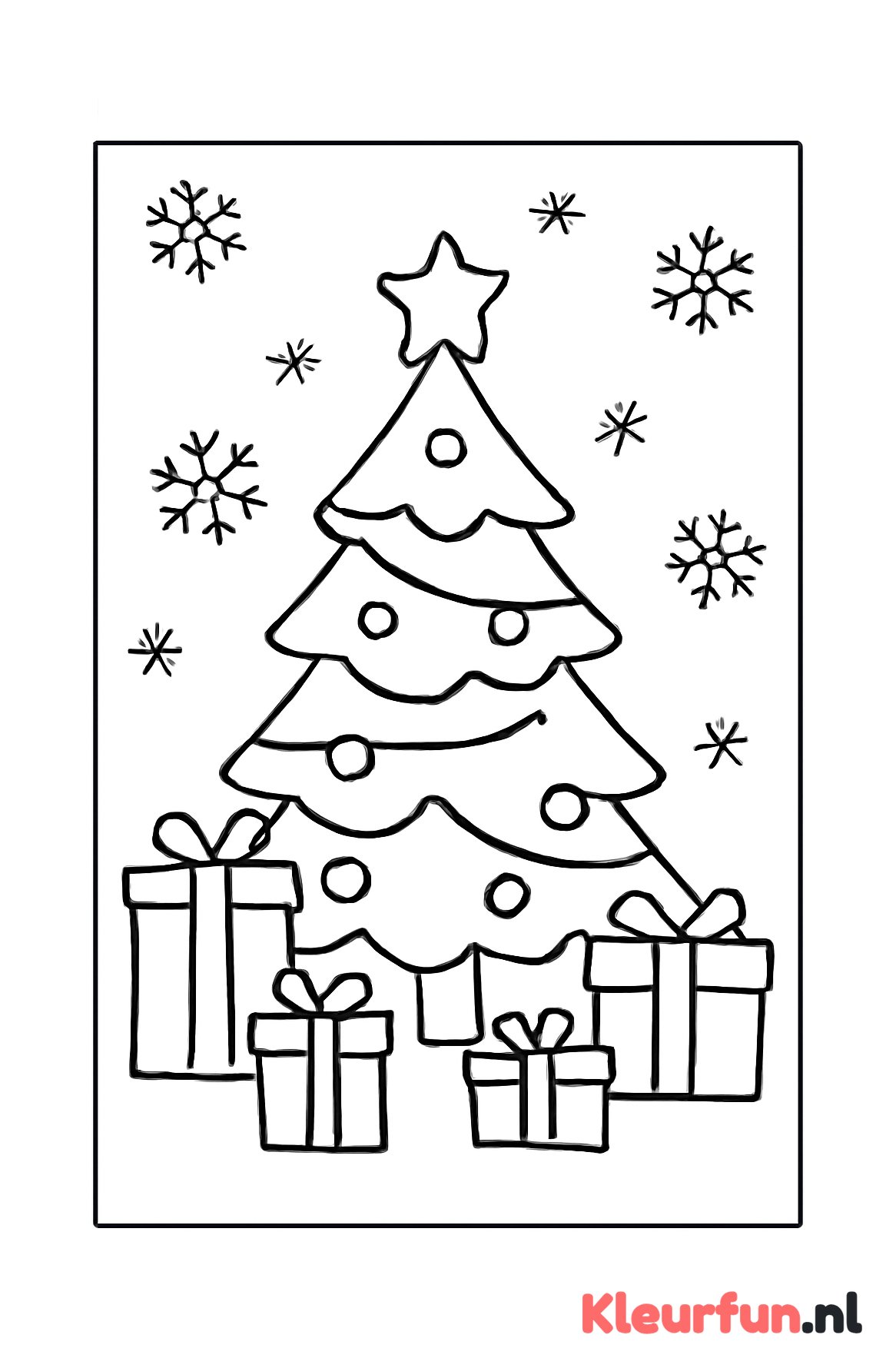 Kerstboom placemat met cadeaus