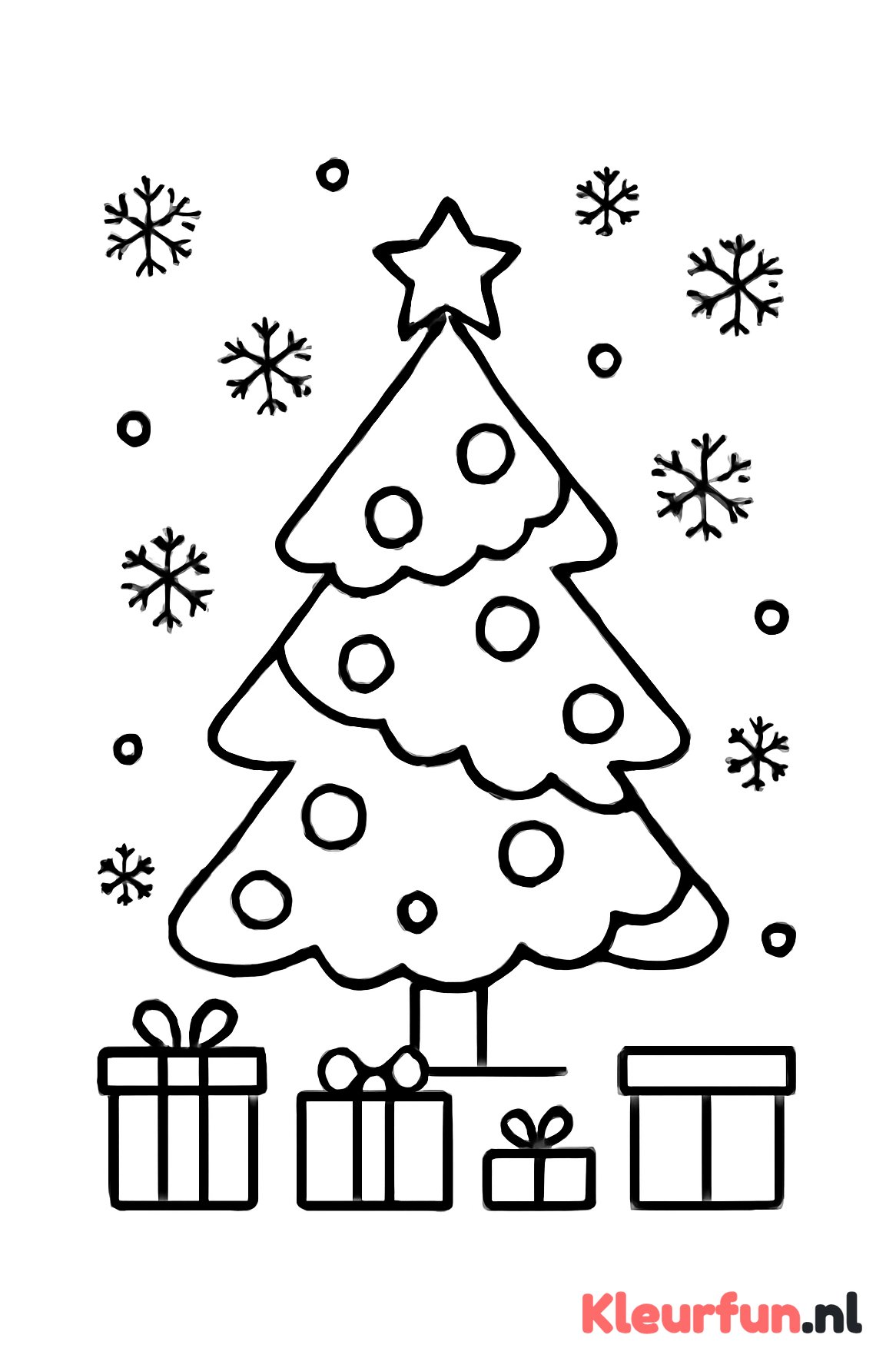 Kerstboom placemat met cadeautjes en sneeuw