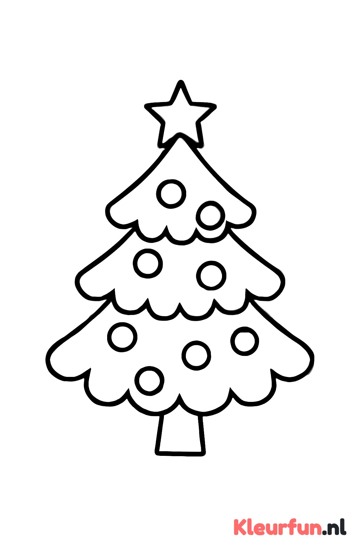 Kerstboom versierd