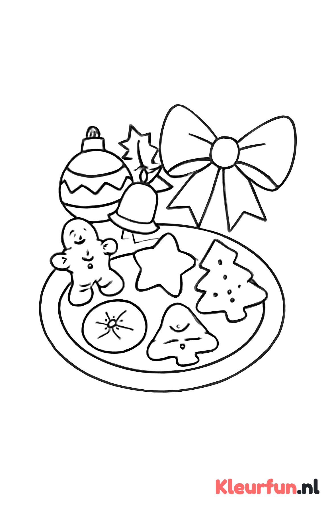 Feestelijke tafel met kerstkoekjes