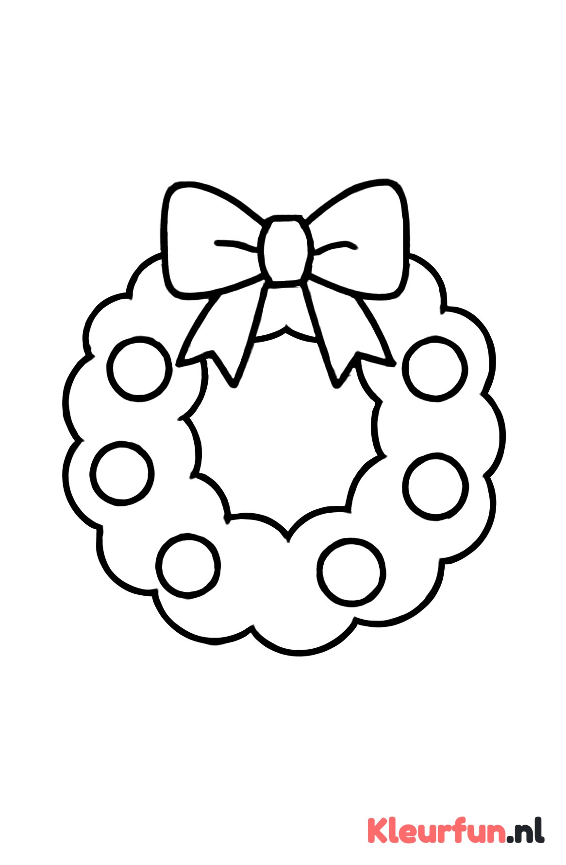 Kerstkrans met linten