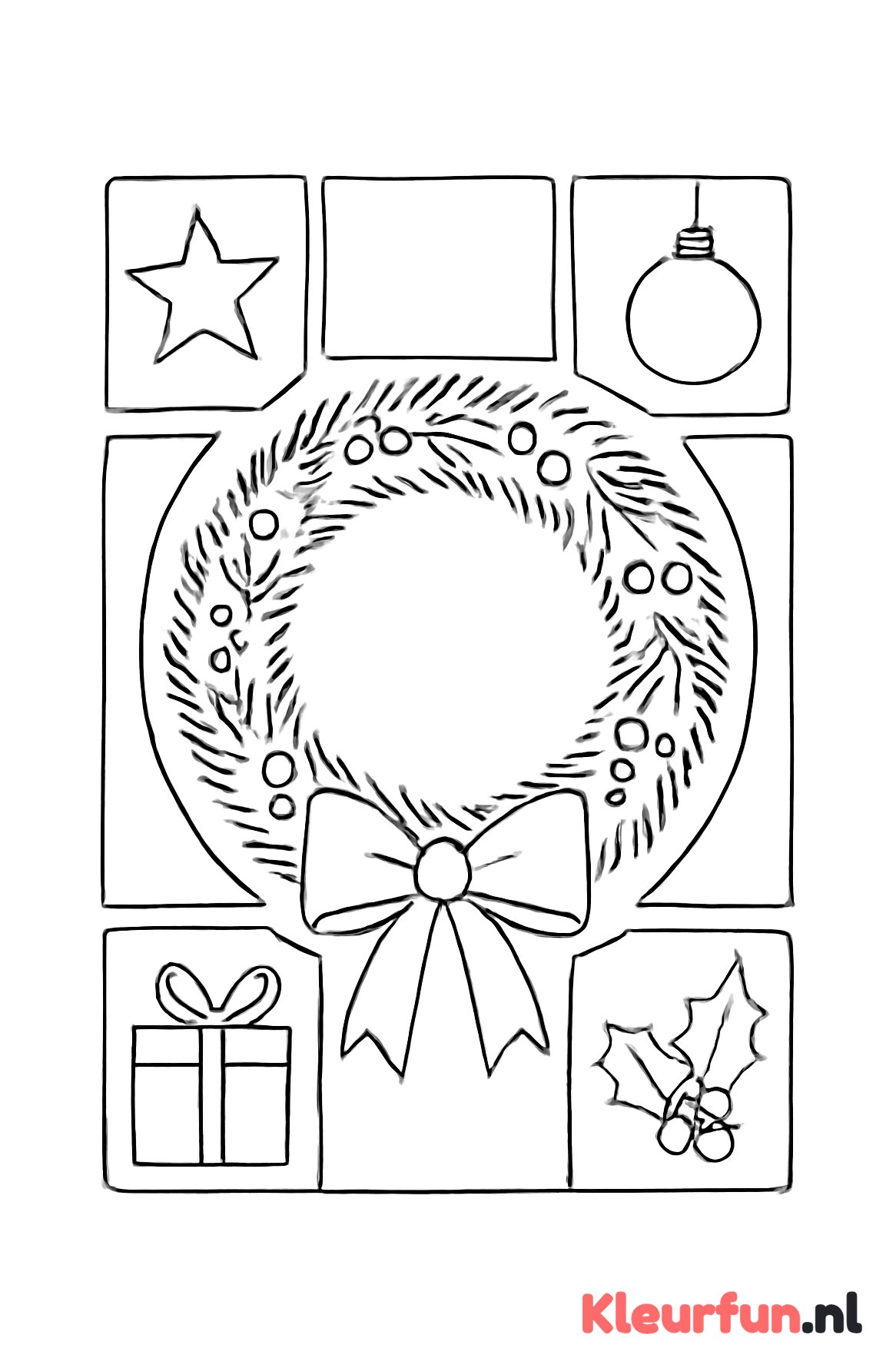 Eenvoudige kerstkrans placemat