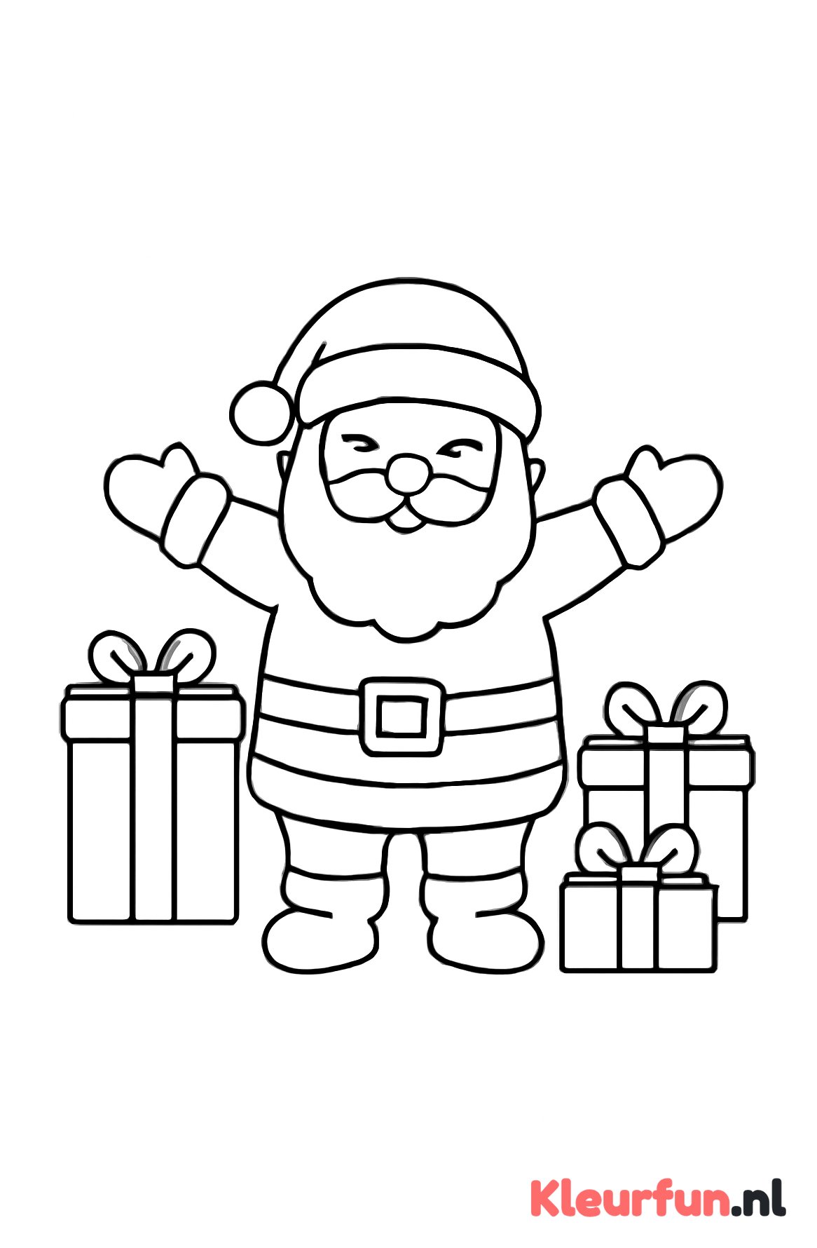 Kerstman met cadeaus