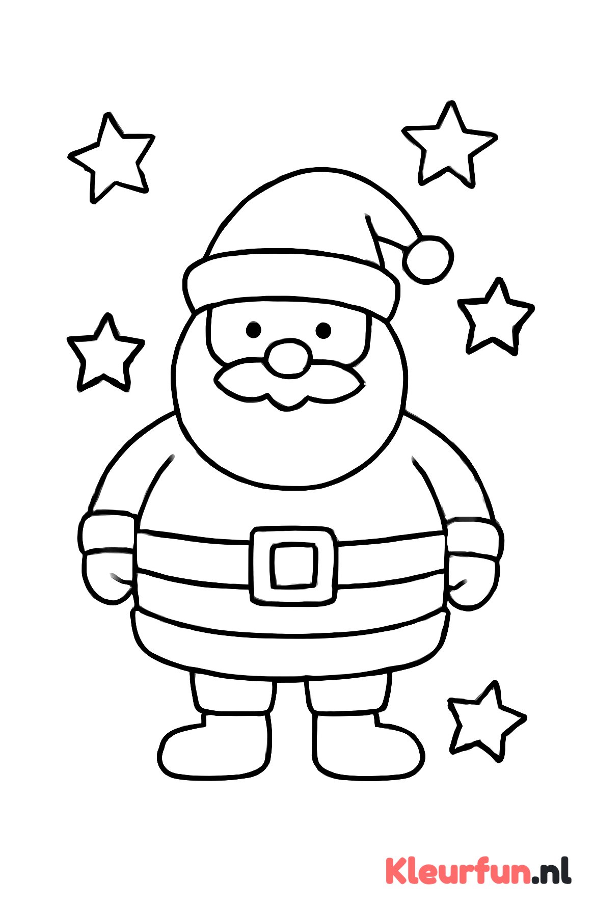 Eenvoudige kerstman met grote vormen
