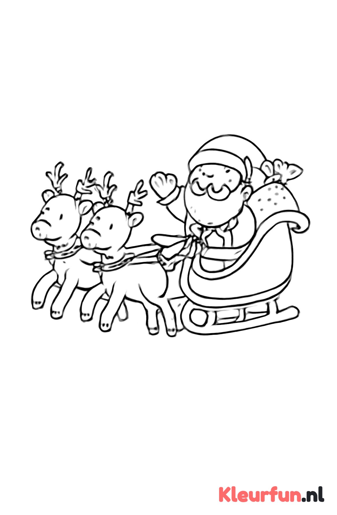 Kerstman in arrenslee