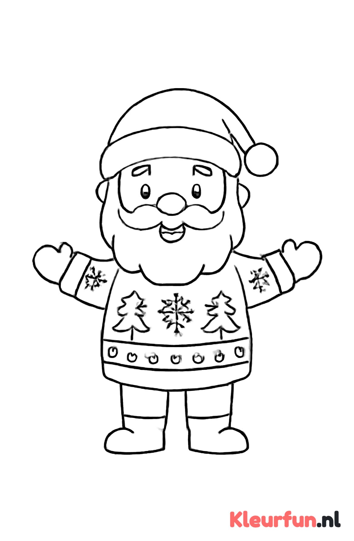 Kerstman met kersttrui
