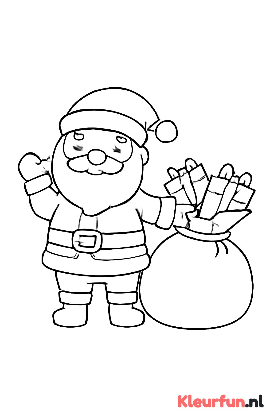 Kerstman met cadeaus