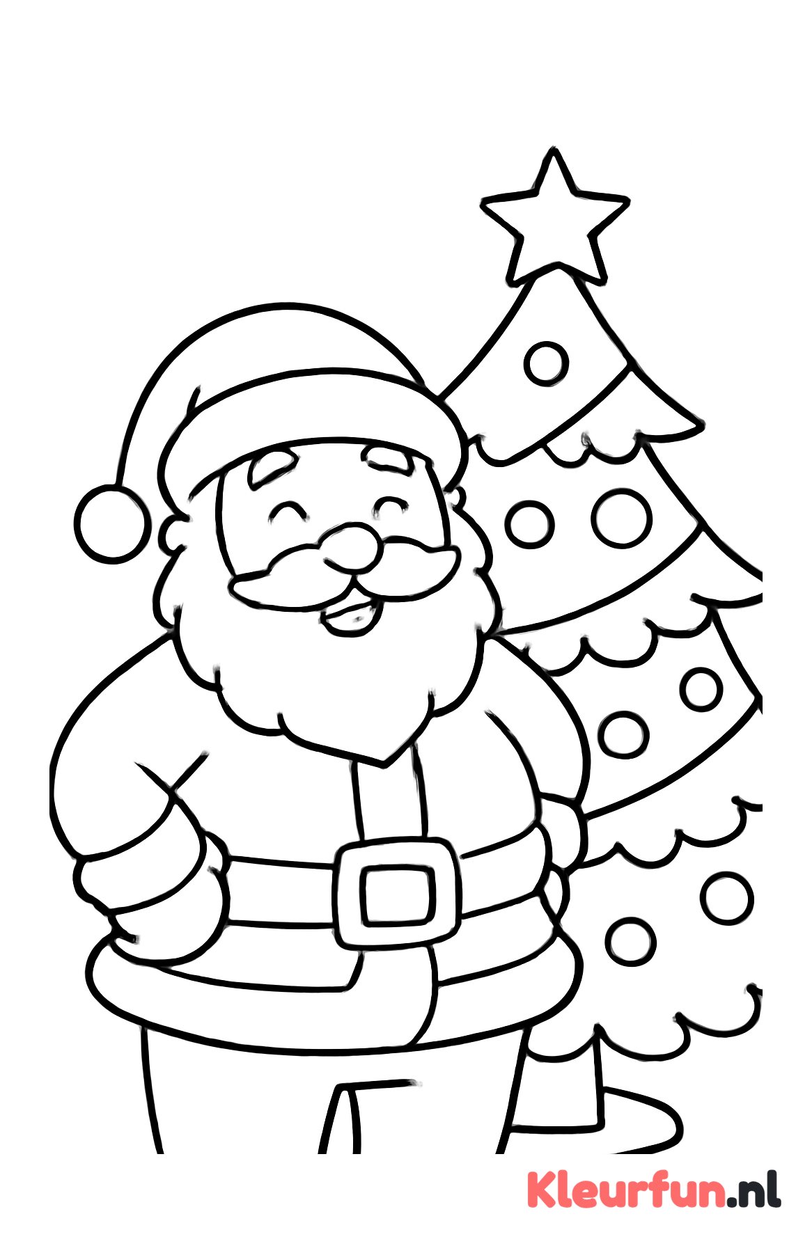 Kerstman met kerstboom