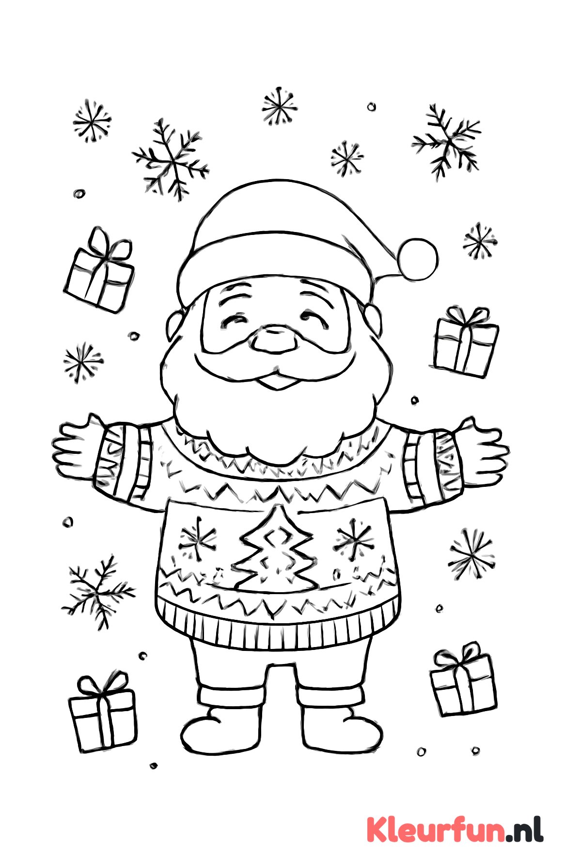 Kerstman met kersttrui