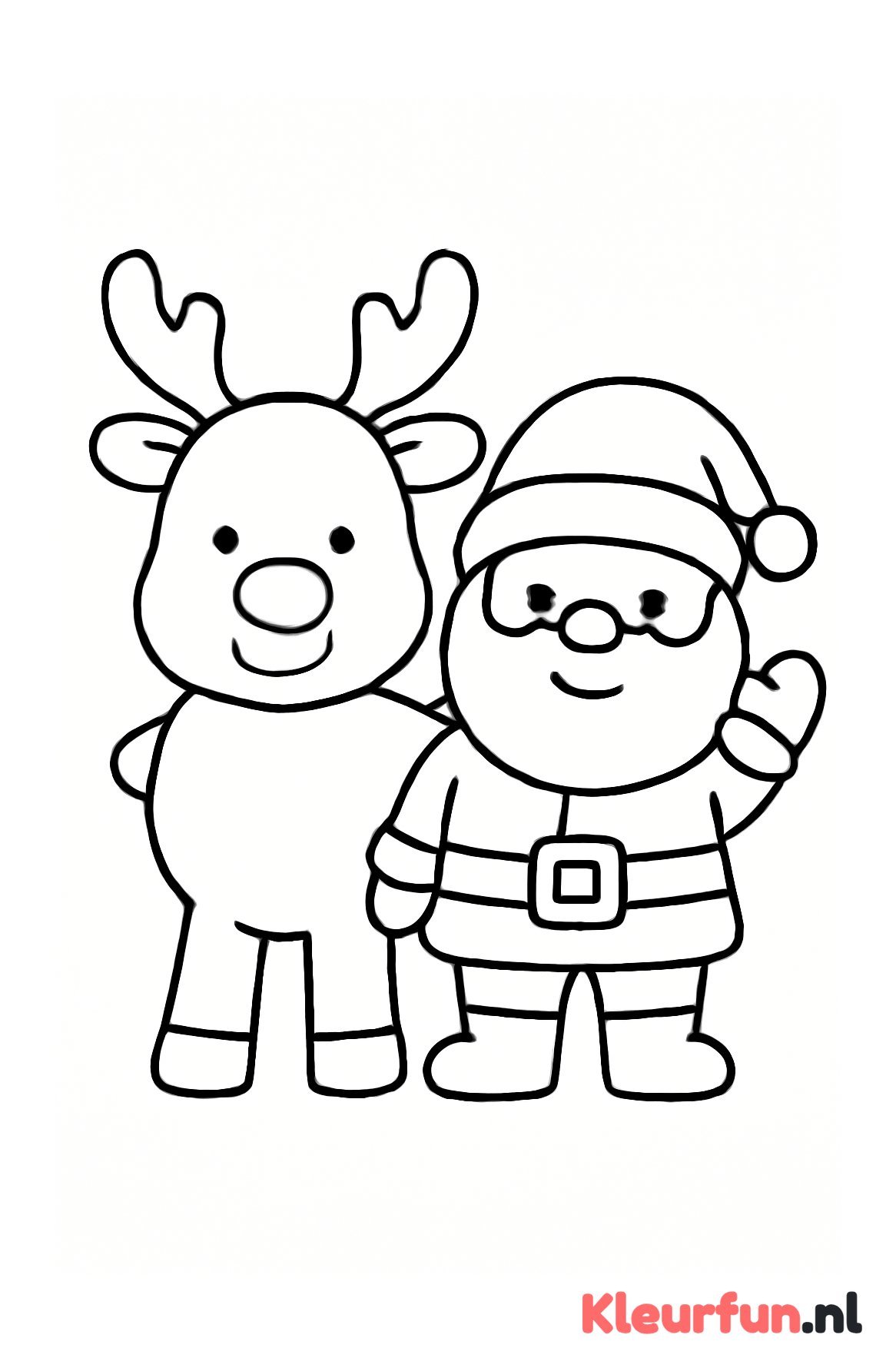Kerstman en rendier