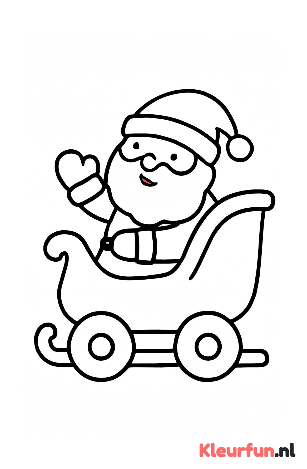 Kerstman in slee
