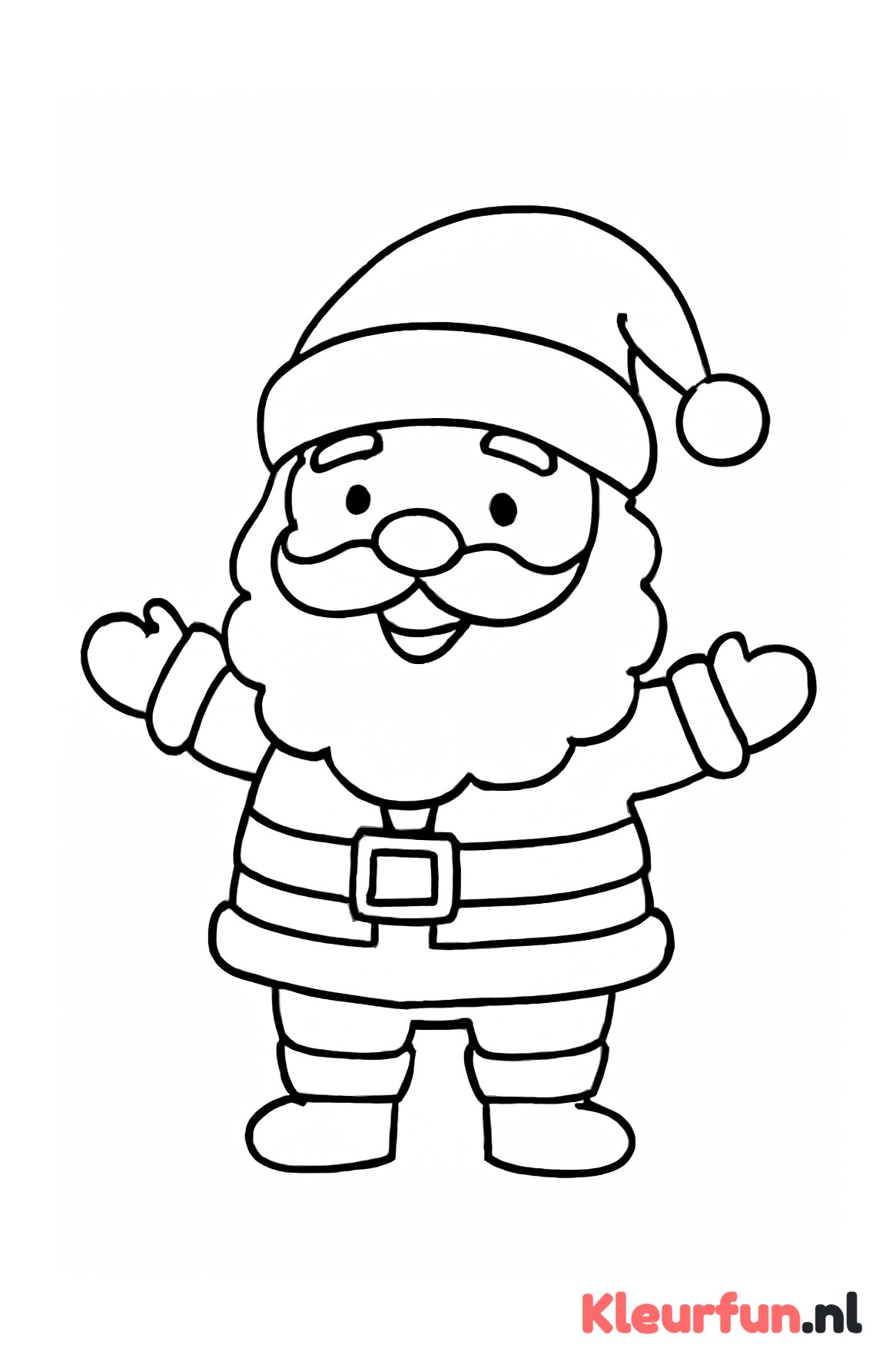 Vrolijke kerstman met kerstmuts
