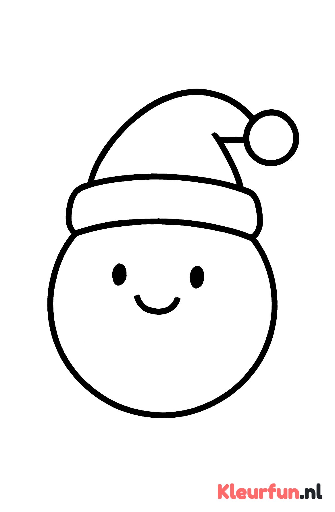 Kerstmuts op rond bolletje