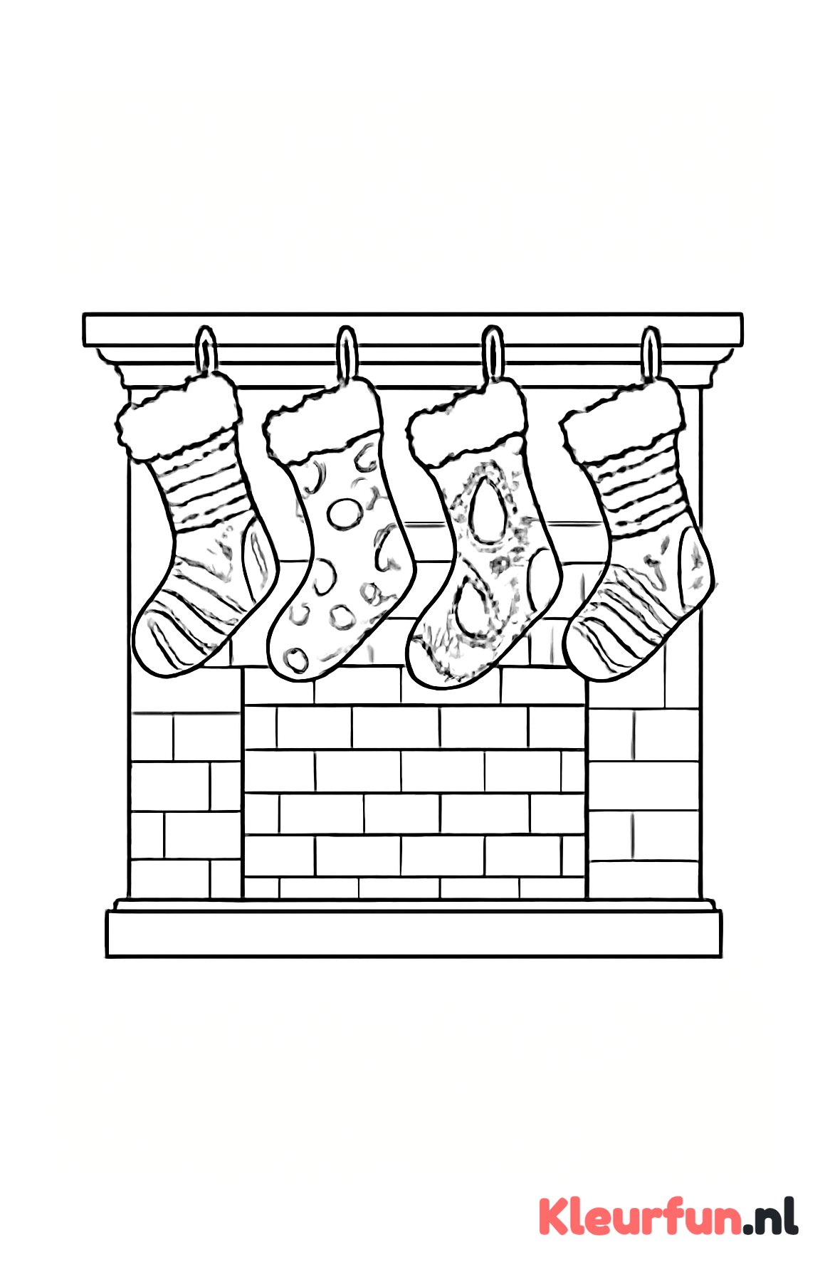 Kerstsokken aan de haard