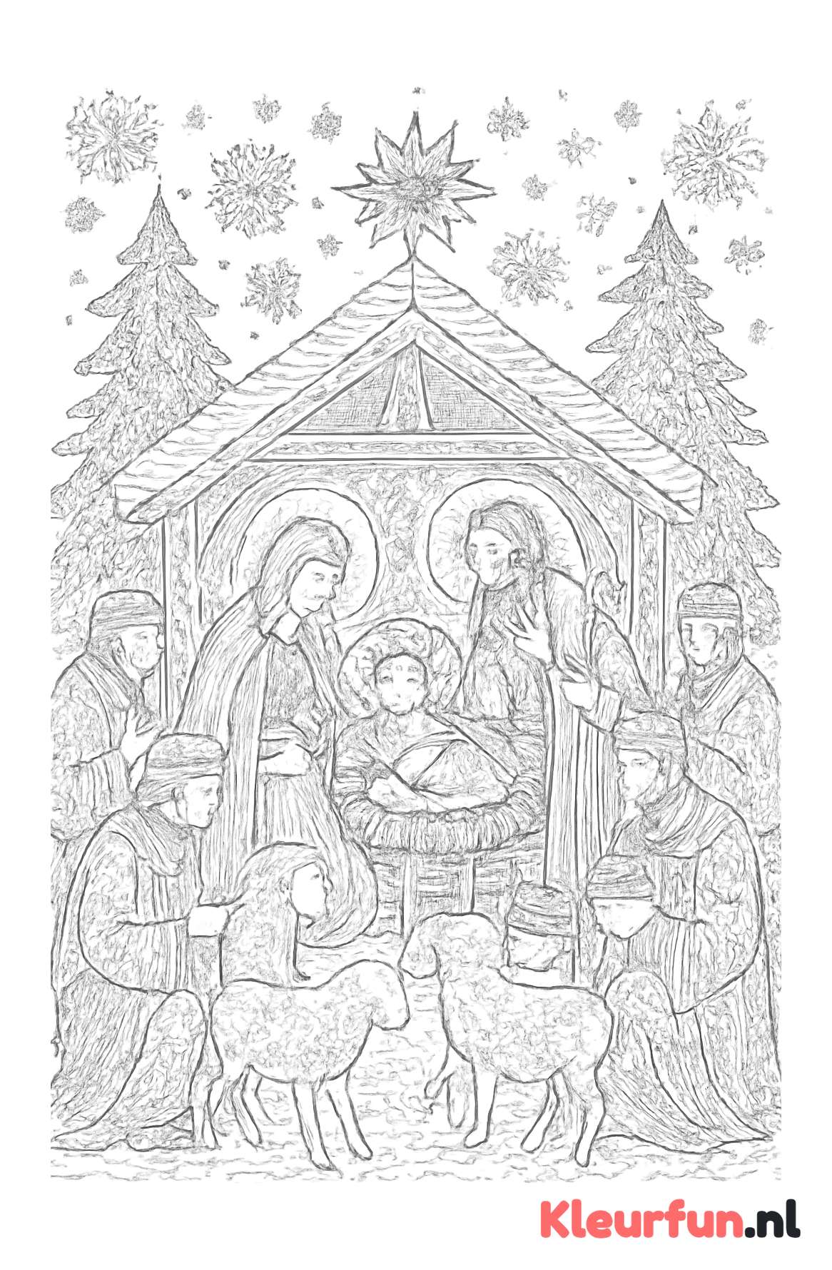 Kerststal panoramisch