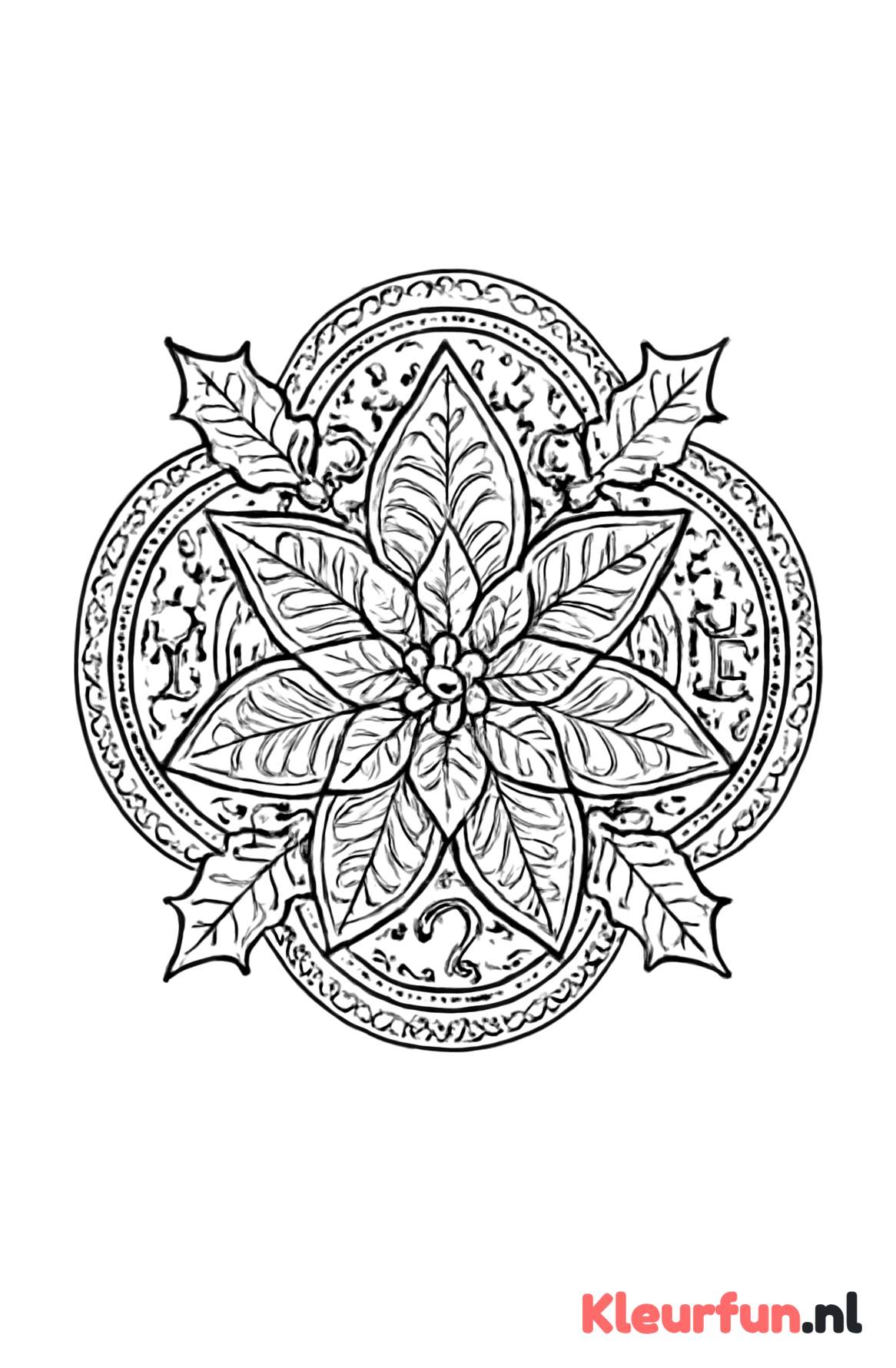 Kerstster mandala patroon
